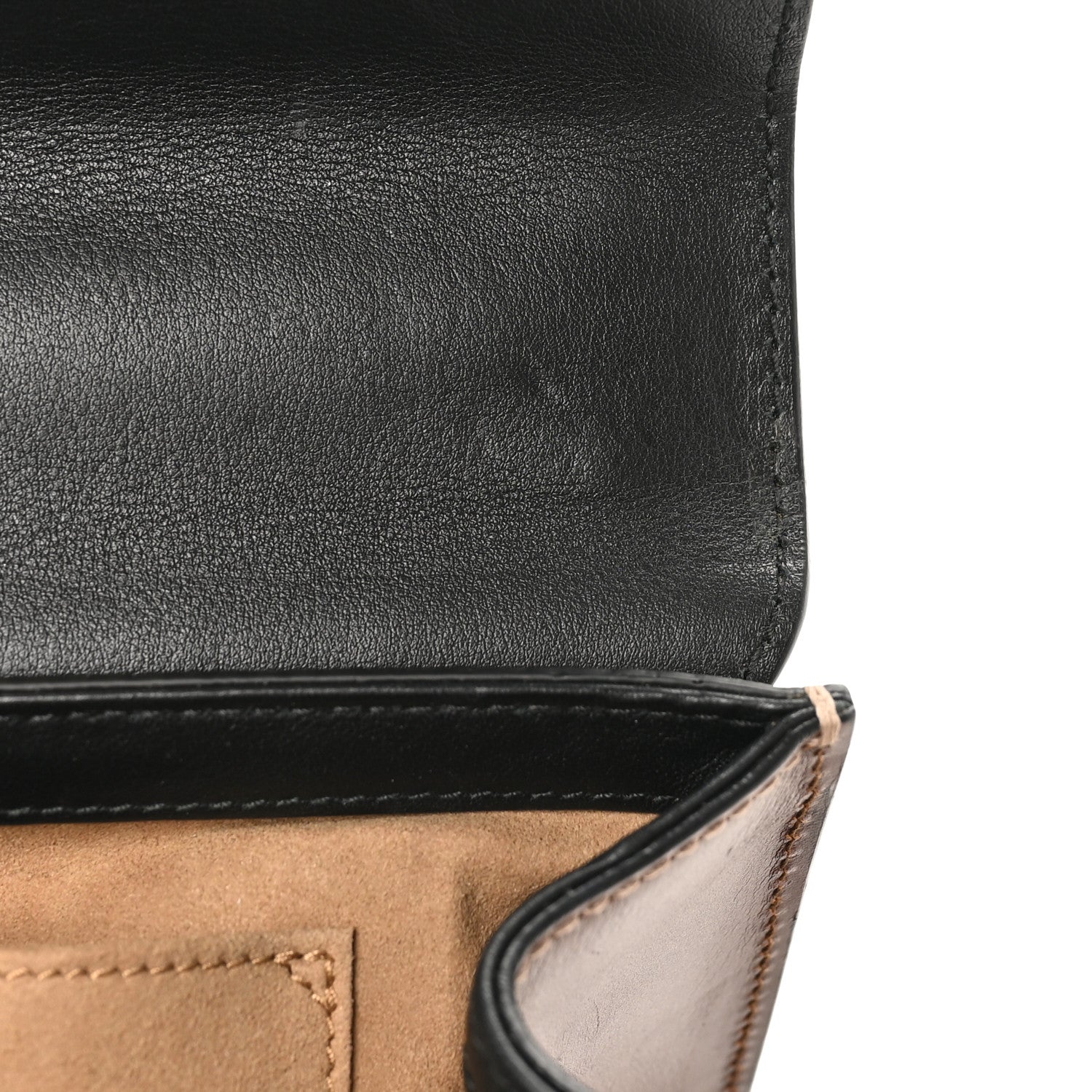 GG Supreme Monogram Calfskin Small Padlock Shoulder Bag Beige Black Cuir