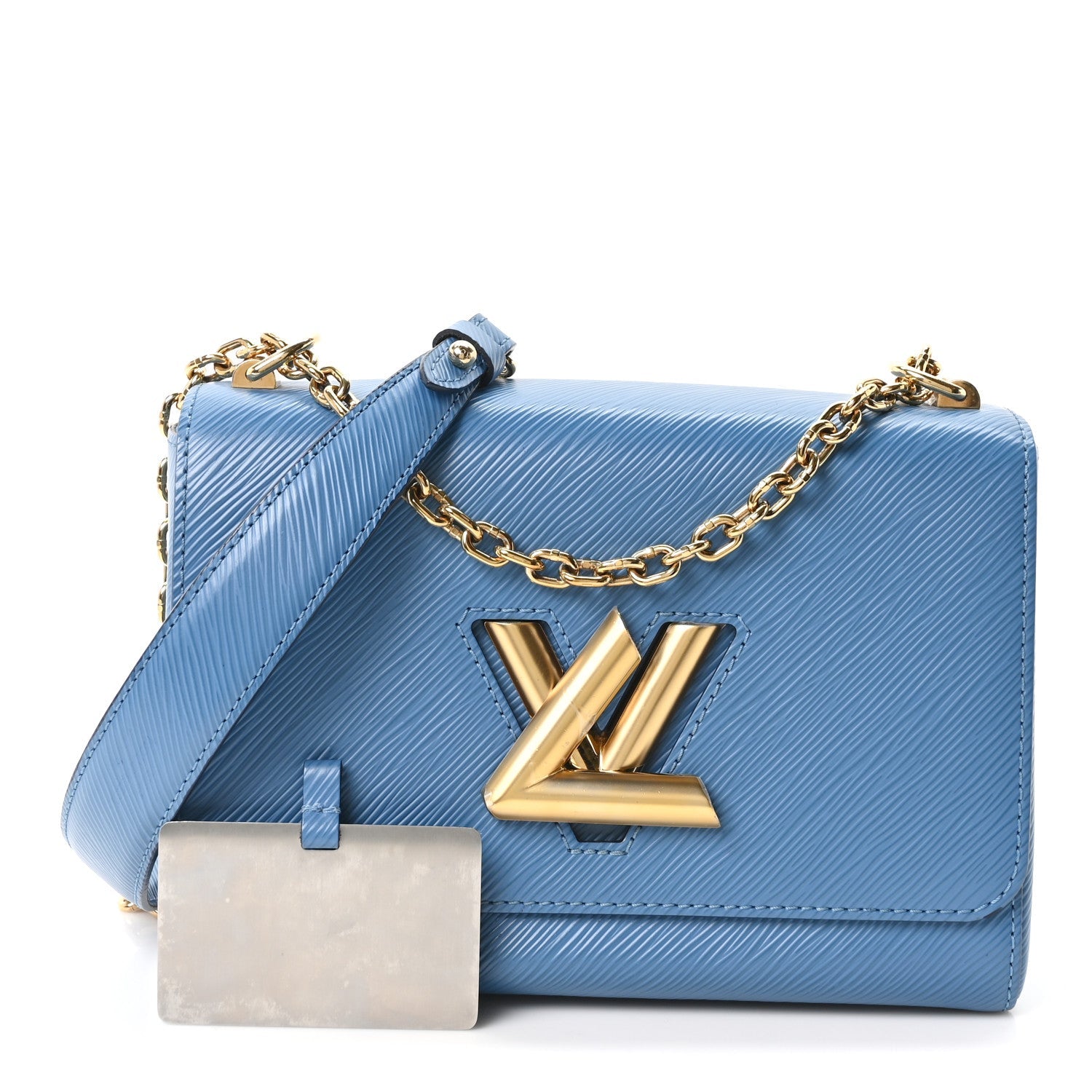 Epi Twist Shoulder Bag MM Blue Jean
