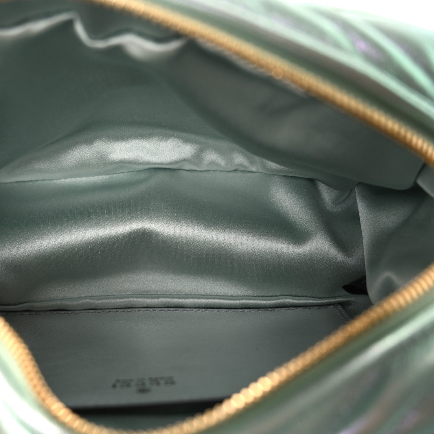 Iridescent Nappa Chevron Matelasse Small GG Marmont Chain Shoulder Bag Iridescent Salvy Green