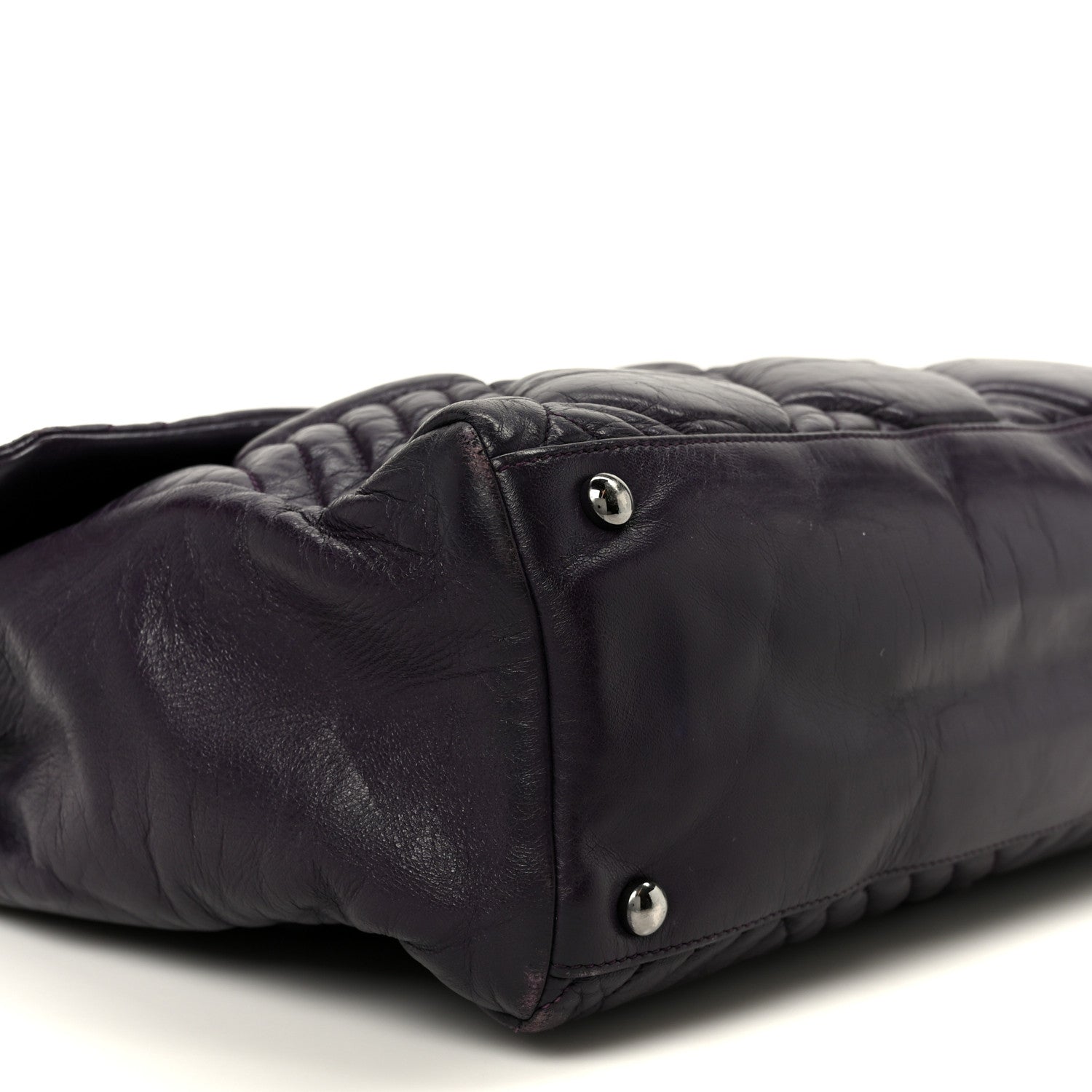 Lambskin In And Out XL Maxi Flap Dark Purple