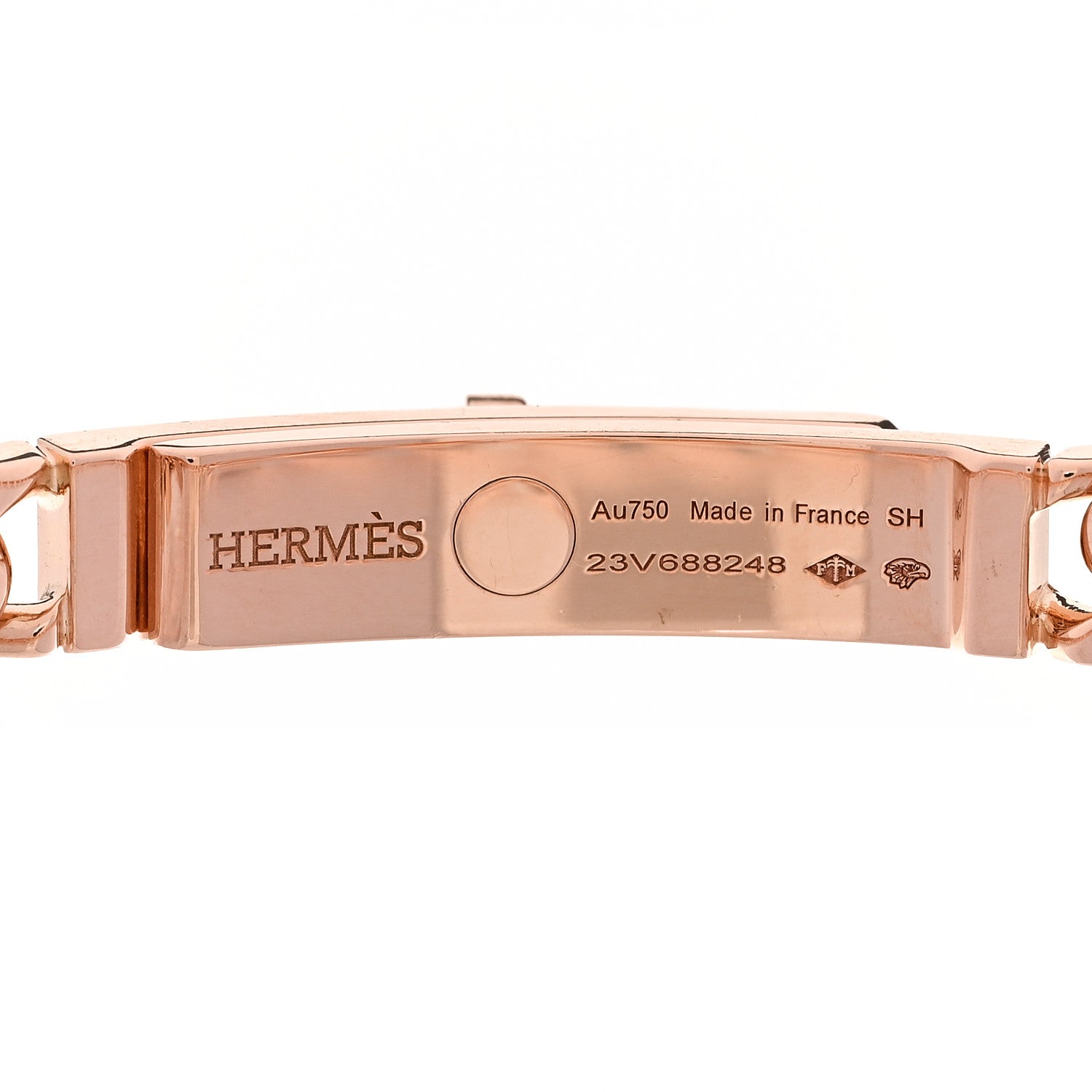 18K Rose Gold Diamond PM Kelly Gourmette Bracelet SH