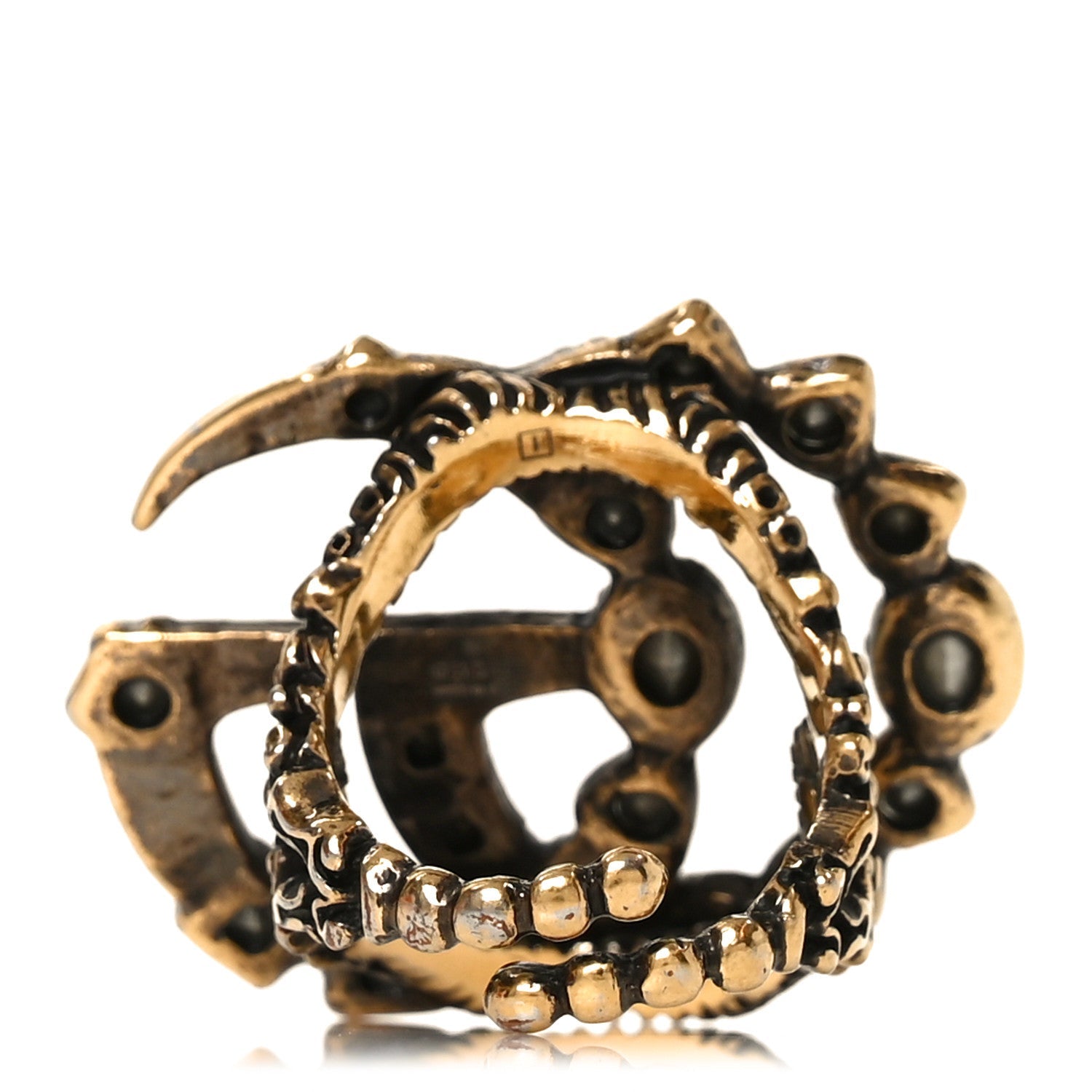 Crystal Double G Ring S Multicolor