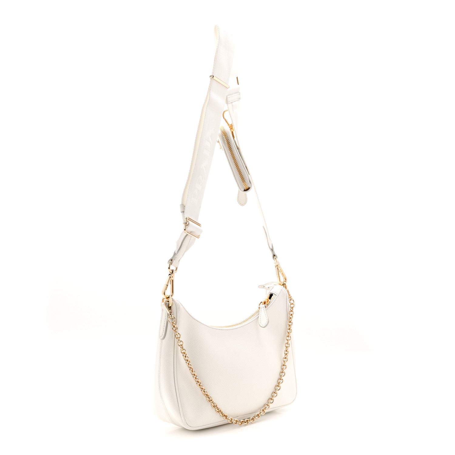 Saffiano Re-Edition 2005 Shoulder Bag White