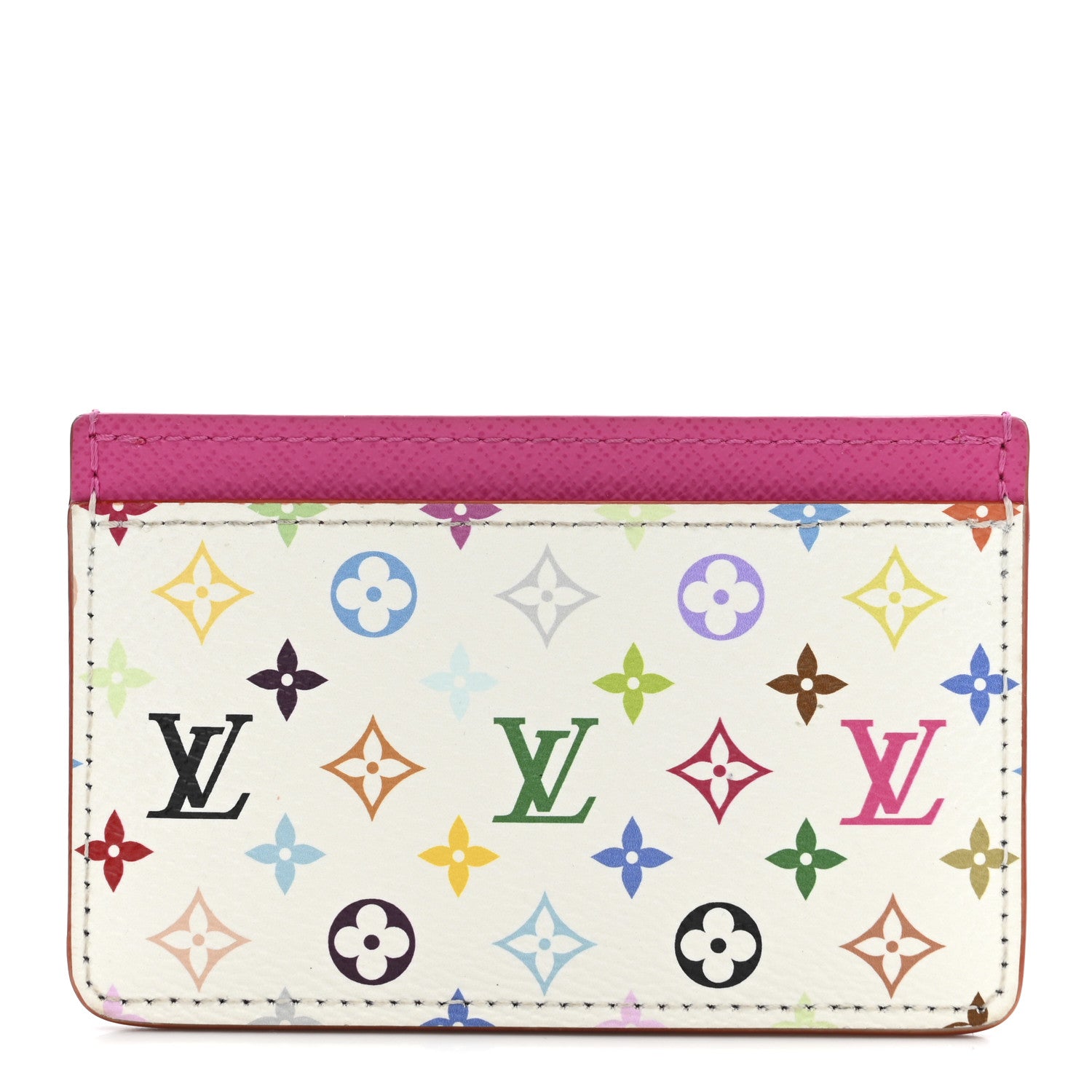LV X TM Monogram Multicolor Card Holder Kawaii Pink