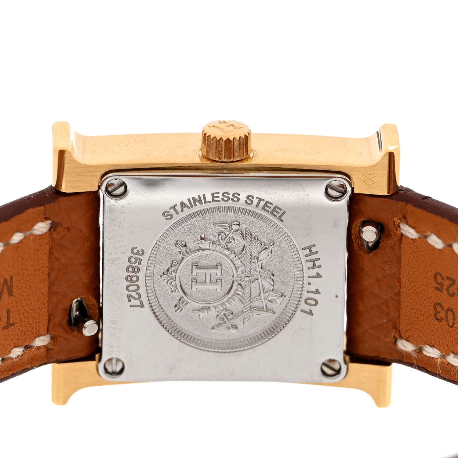 Stainless Steel Epsom 17.2mm Heure H Hour Quartz Watch Gold