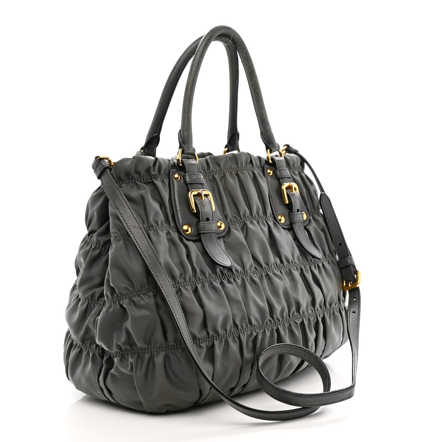 Tessuto Nylon Gaufre Tote Ardesia
