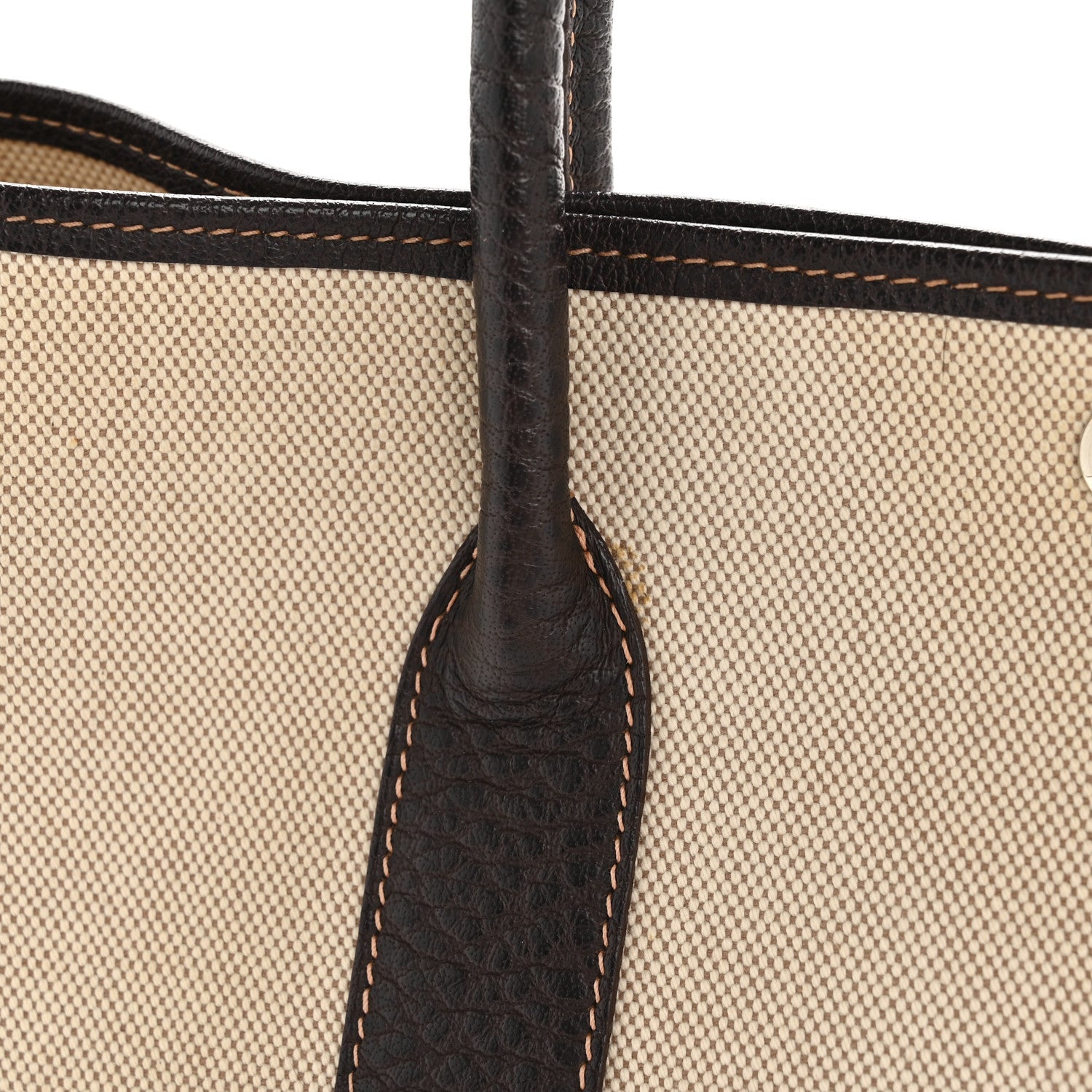 Buffle Skipper Toile Garden Party 36 MM Tote Marron Fonce