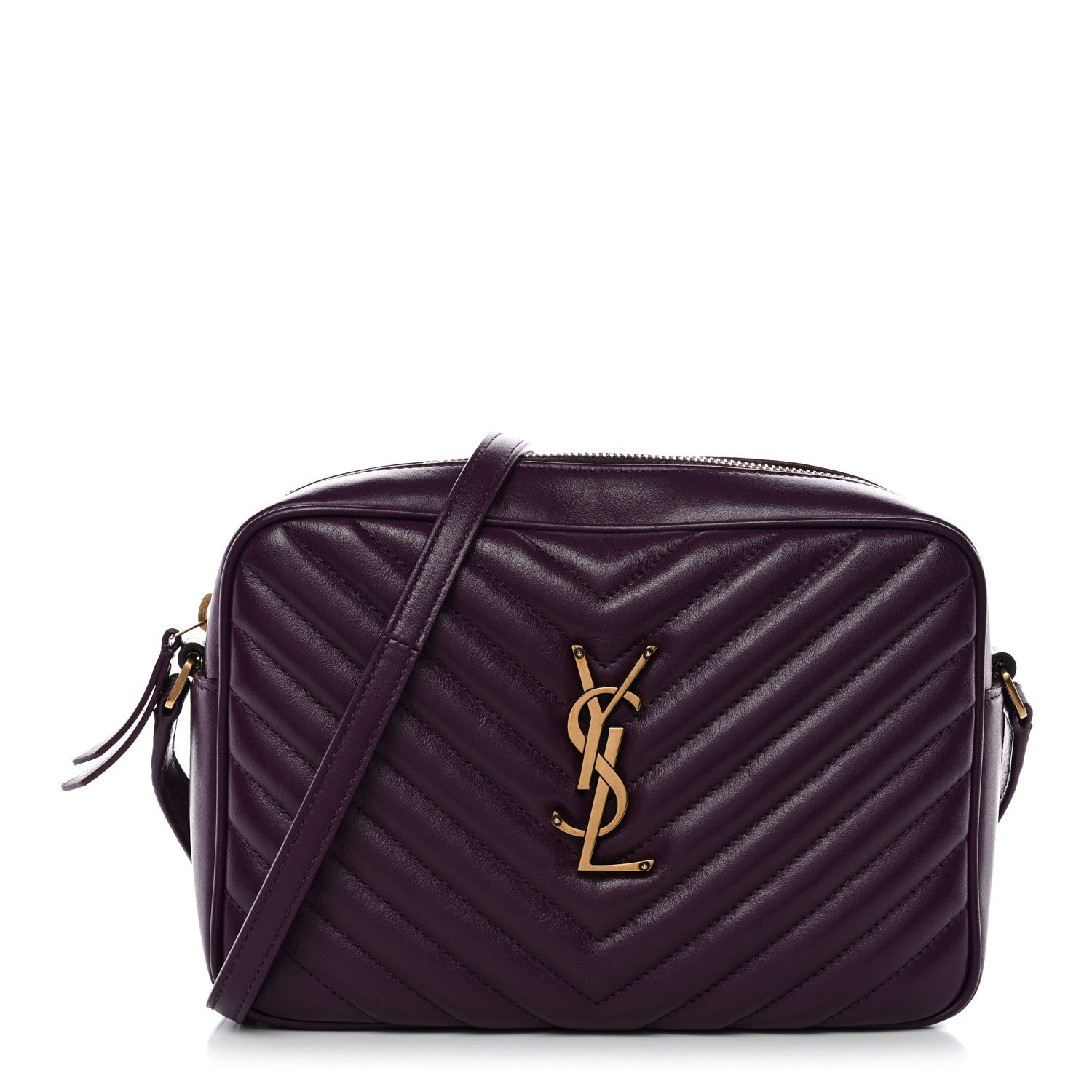 Calfskin Matelasse Monogram Lou Camera Bag Purple
