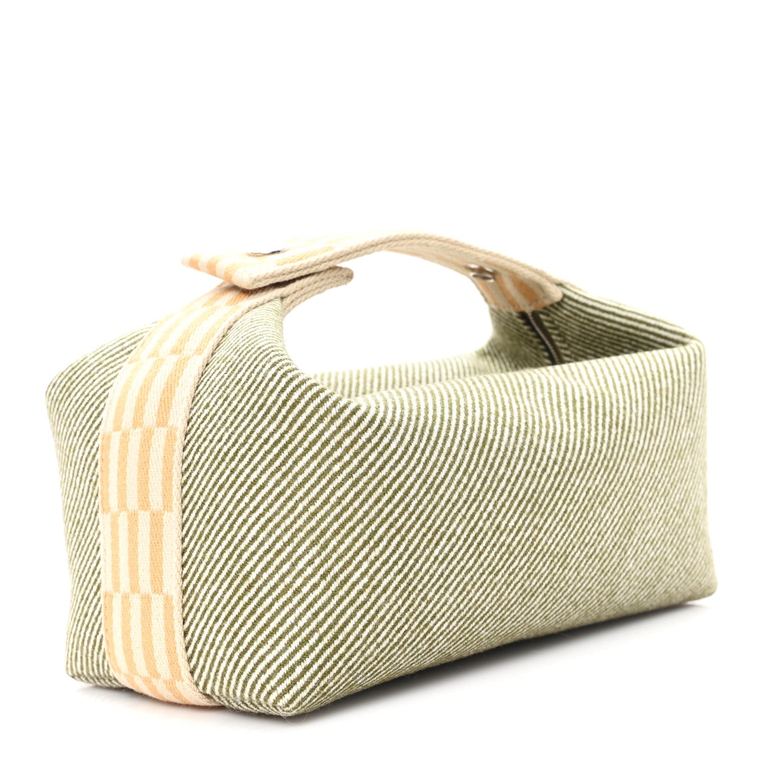 Wool Small Bride-A-Brac H Natte Pouch Vert Foret