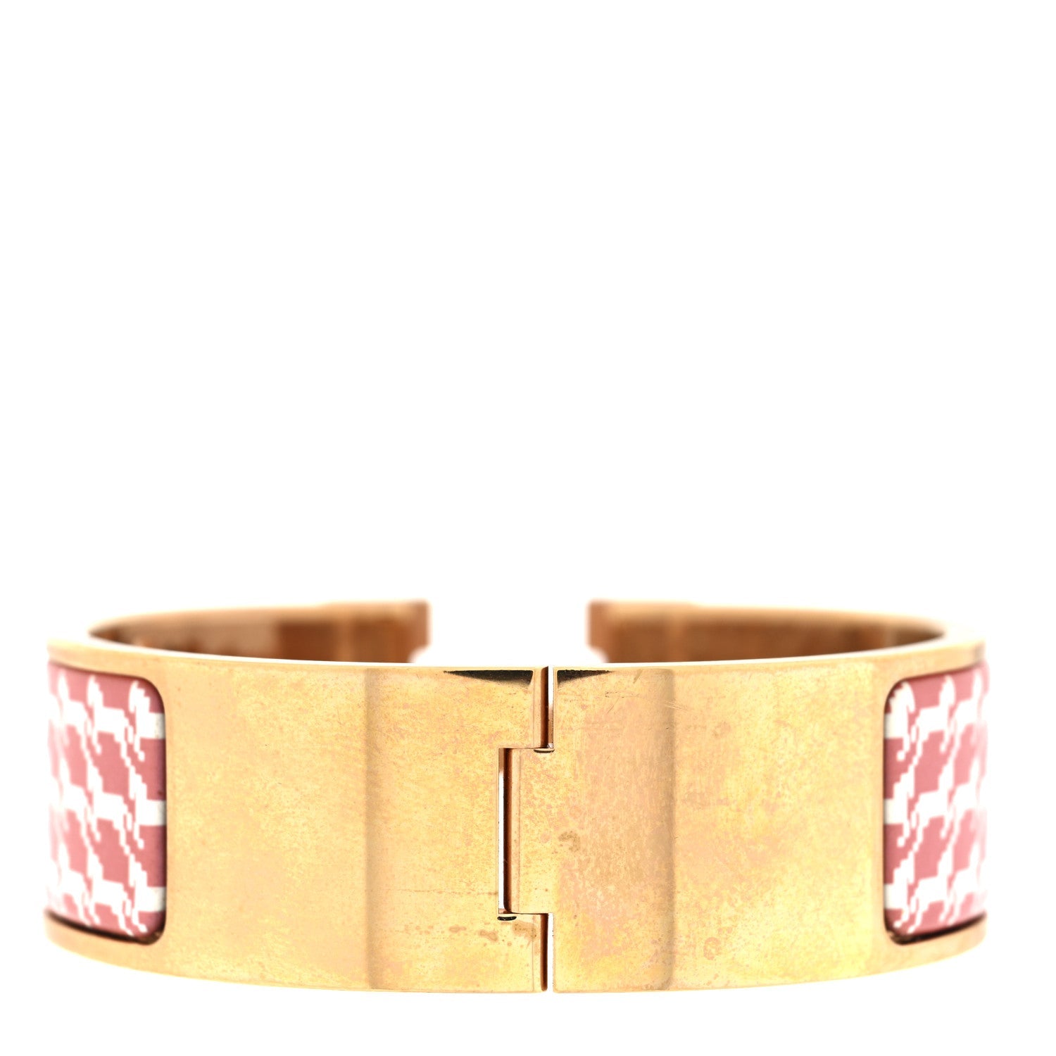 Enamel Cheval Pixel Wide Clic Clac H Bracelet PM Terre Orange