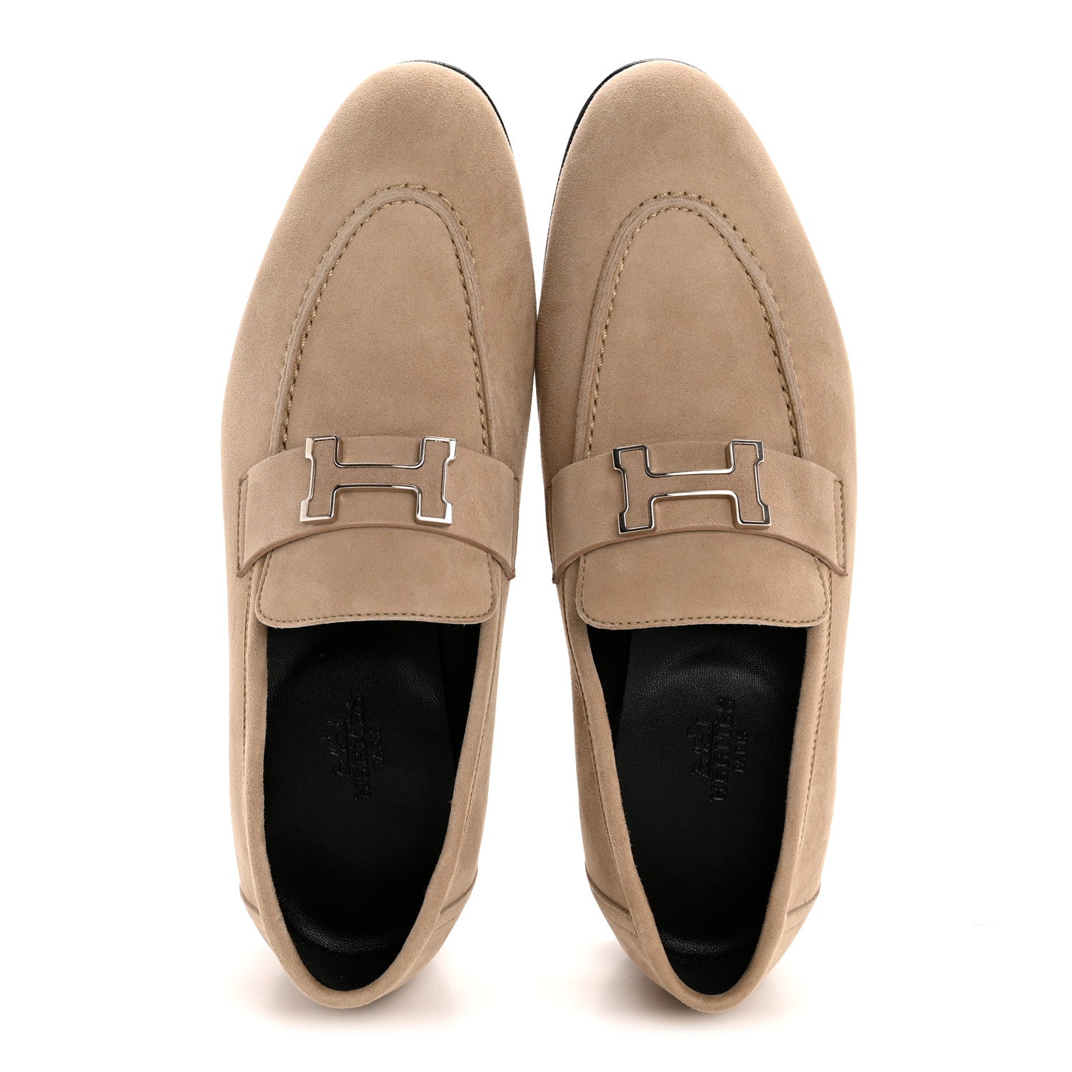 Suede Goatskin Paris Loafers 37 Beige Sable