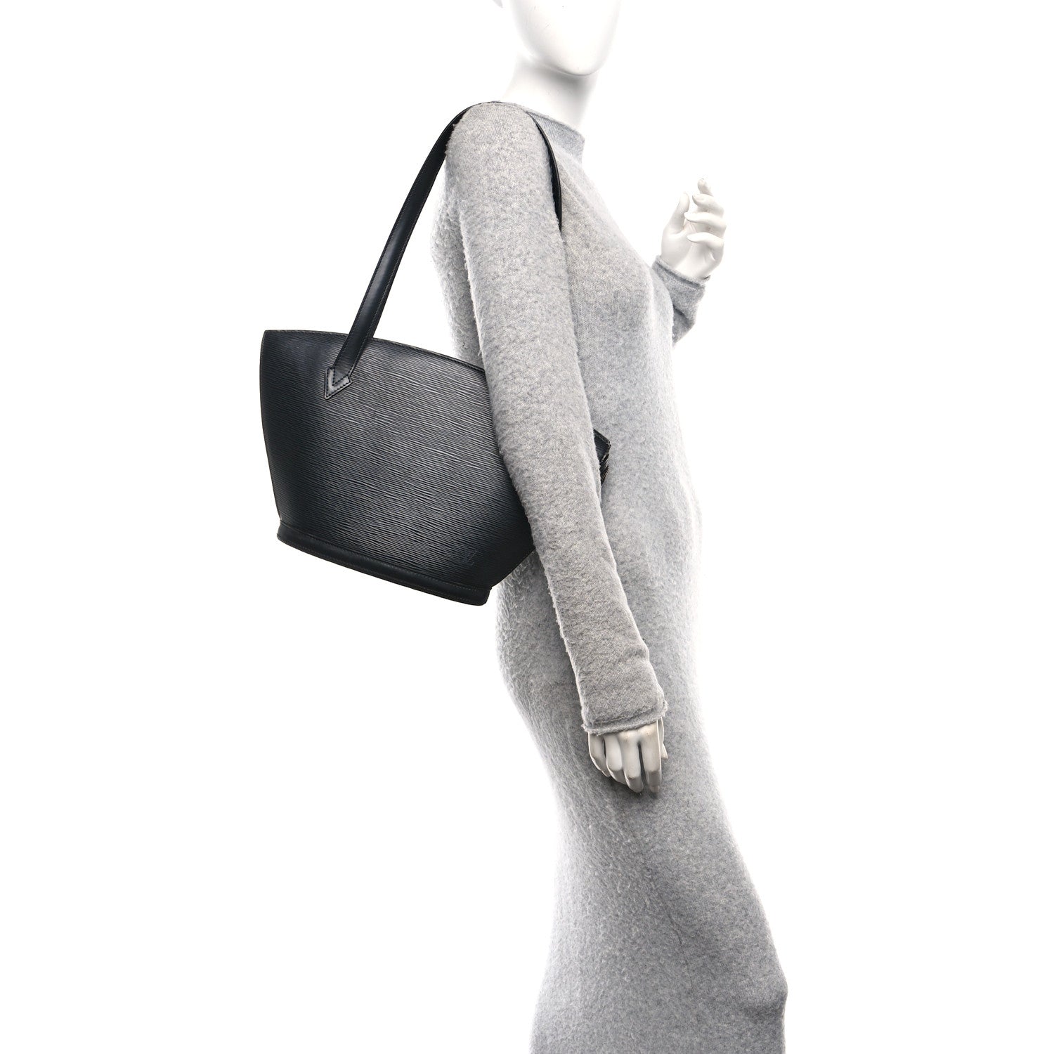 Epi Saint Jacques PM Long Straps Black