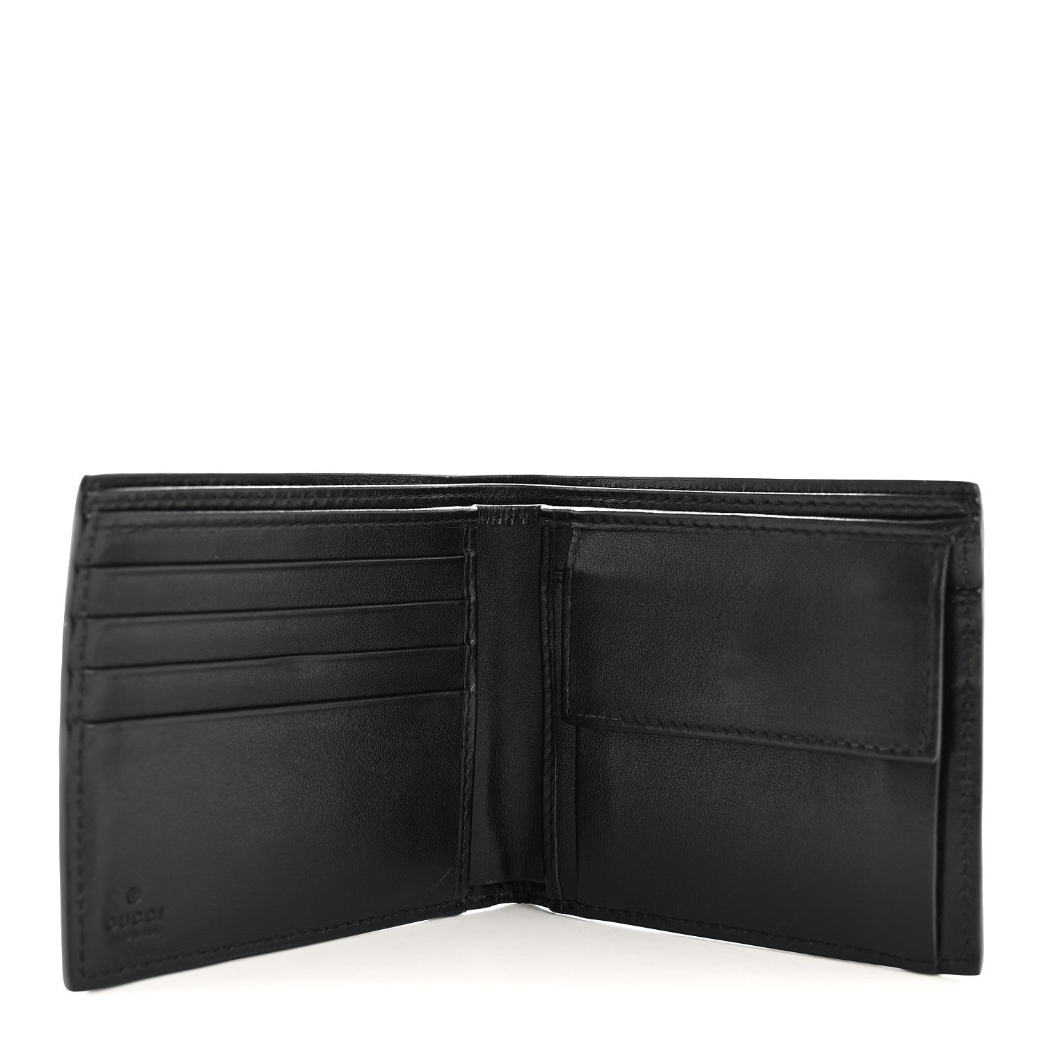 Plutone Calfskin Logo Bi-Fold Wallet Black