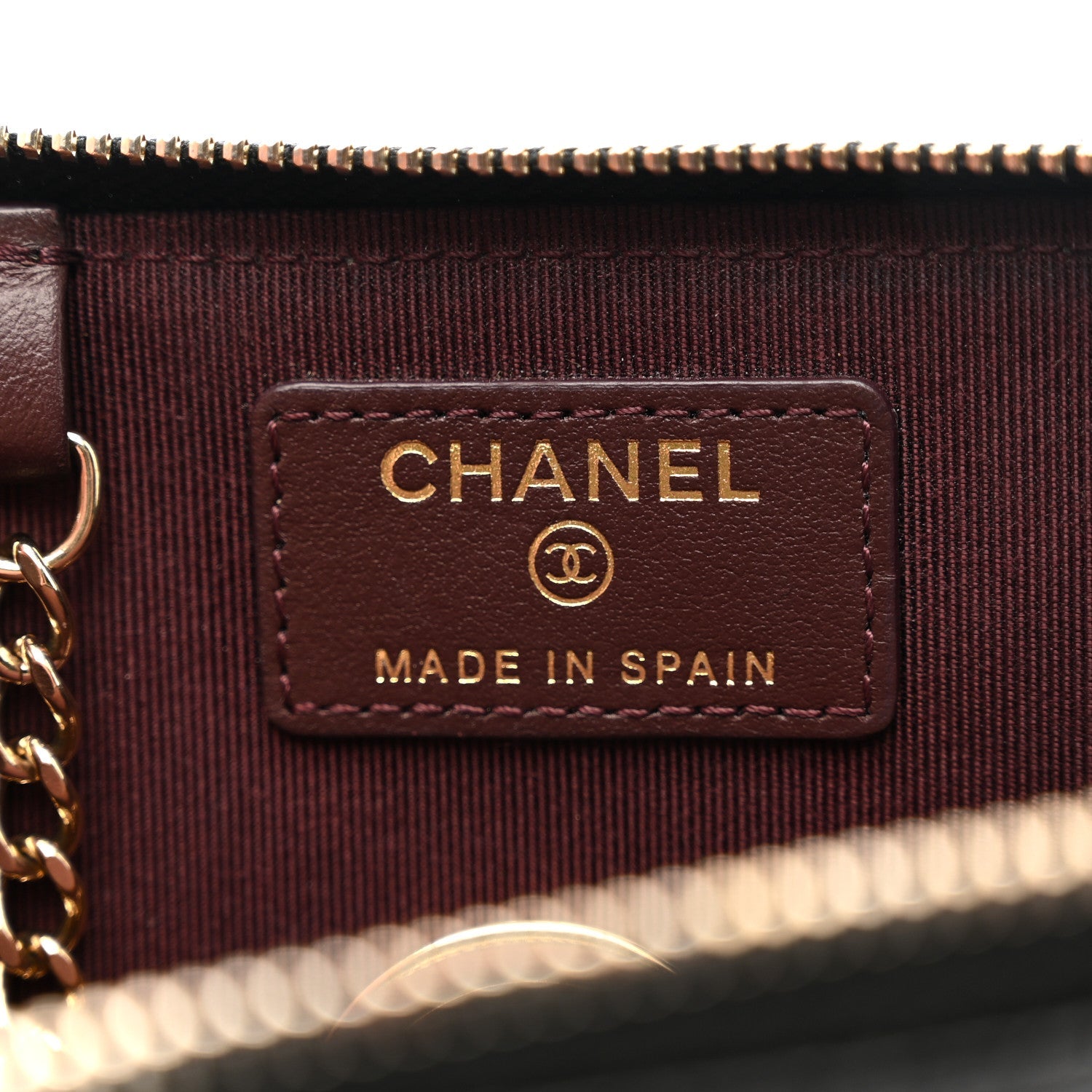 Caviar Quilted Zipped Key Holder Case Black