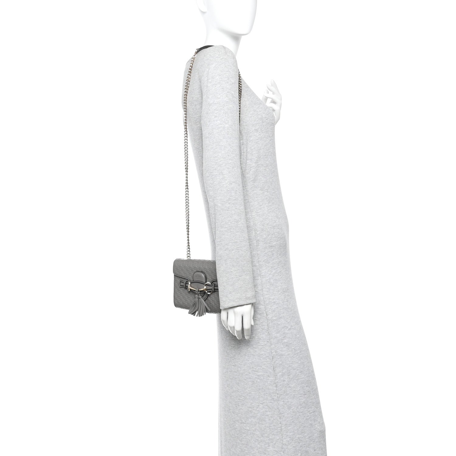 Soft Microguccissima Mini Emily Chain Shoulder Bag Loess