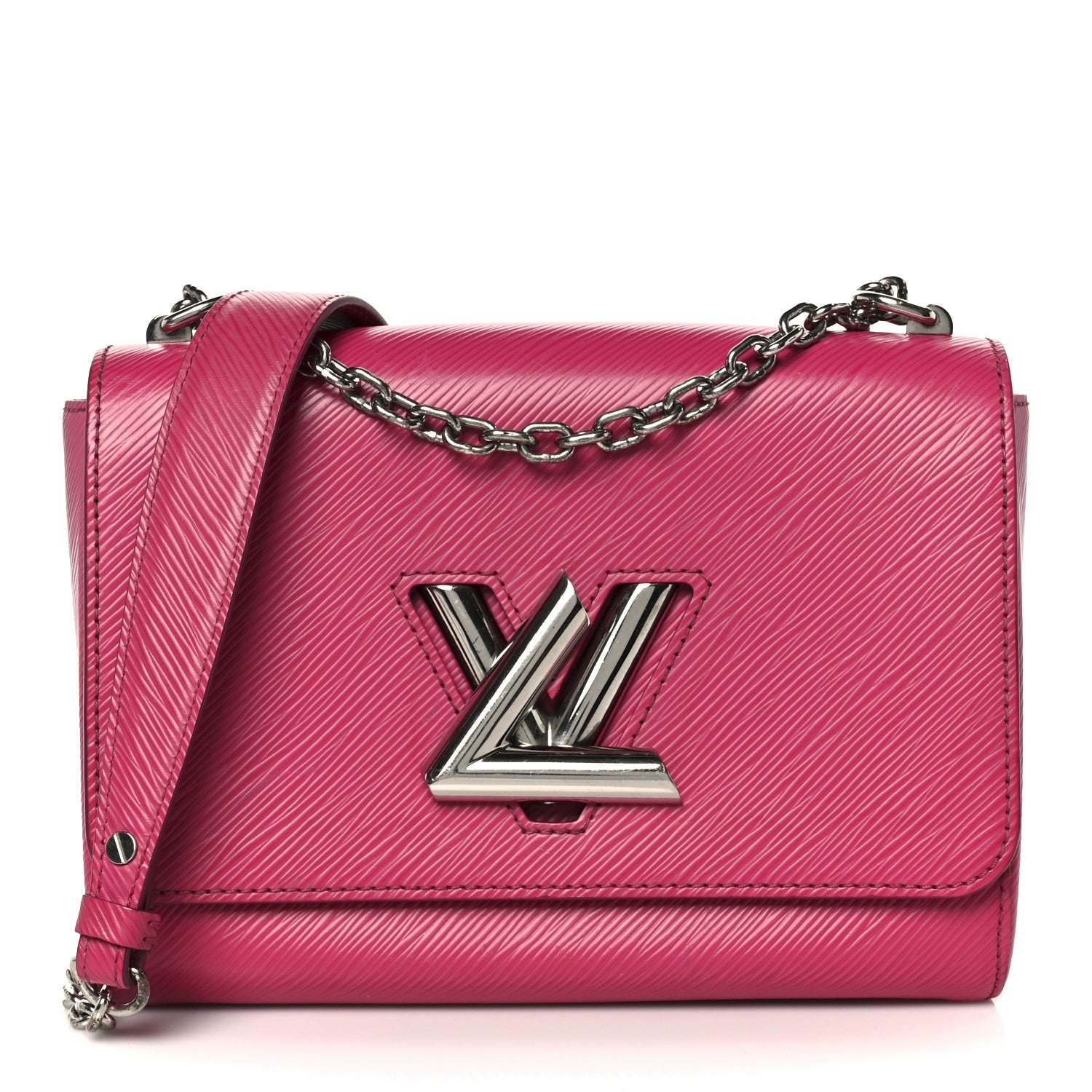 Epi Twist Shoulder Bag MM Hot Pink