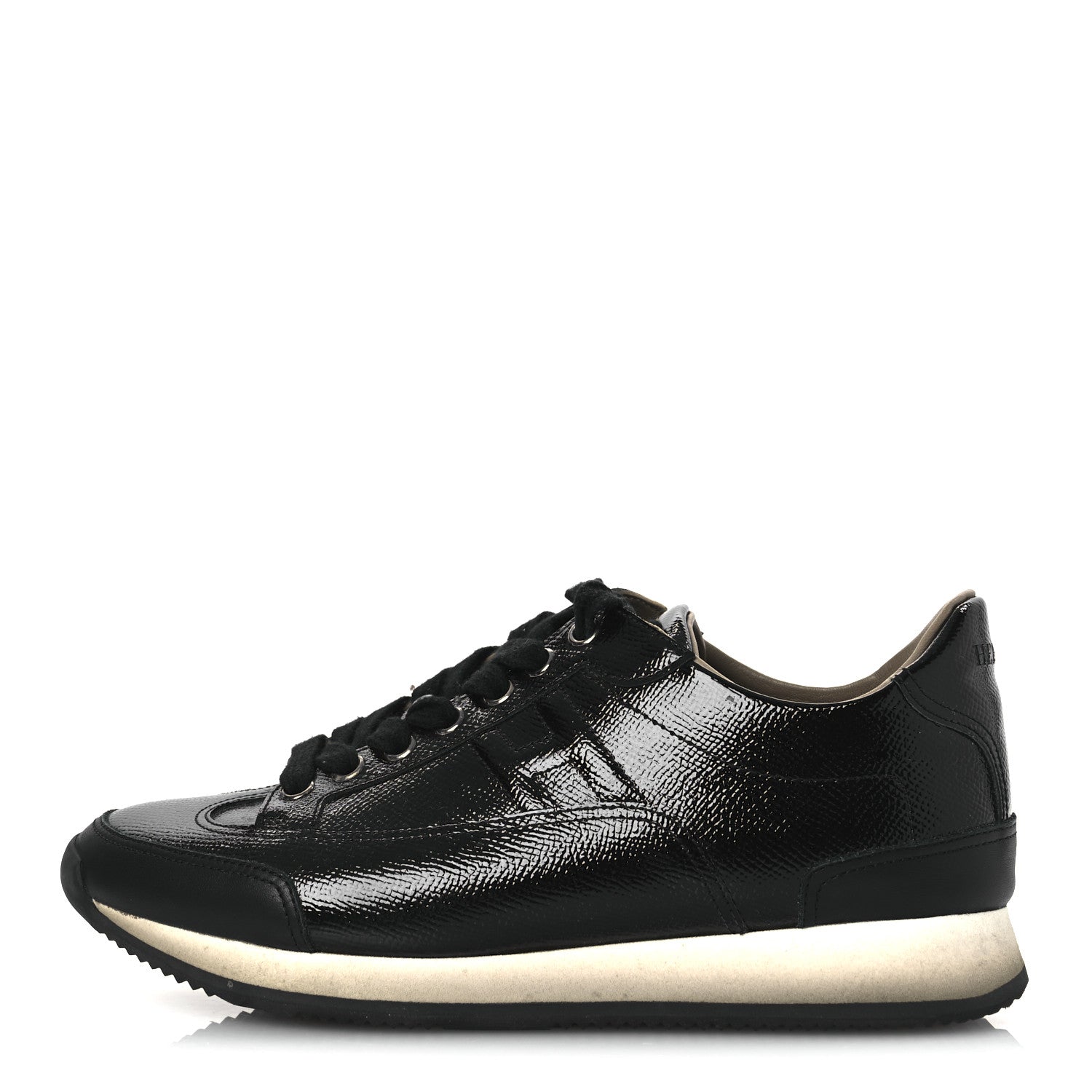Patent Epsom Calfskin Trail Sneakers 37 Black
