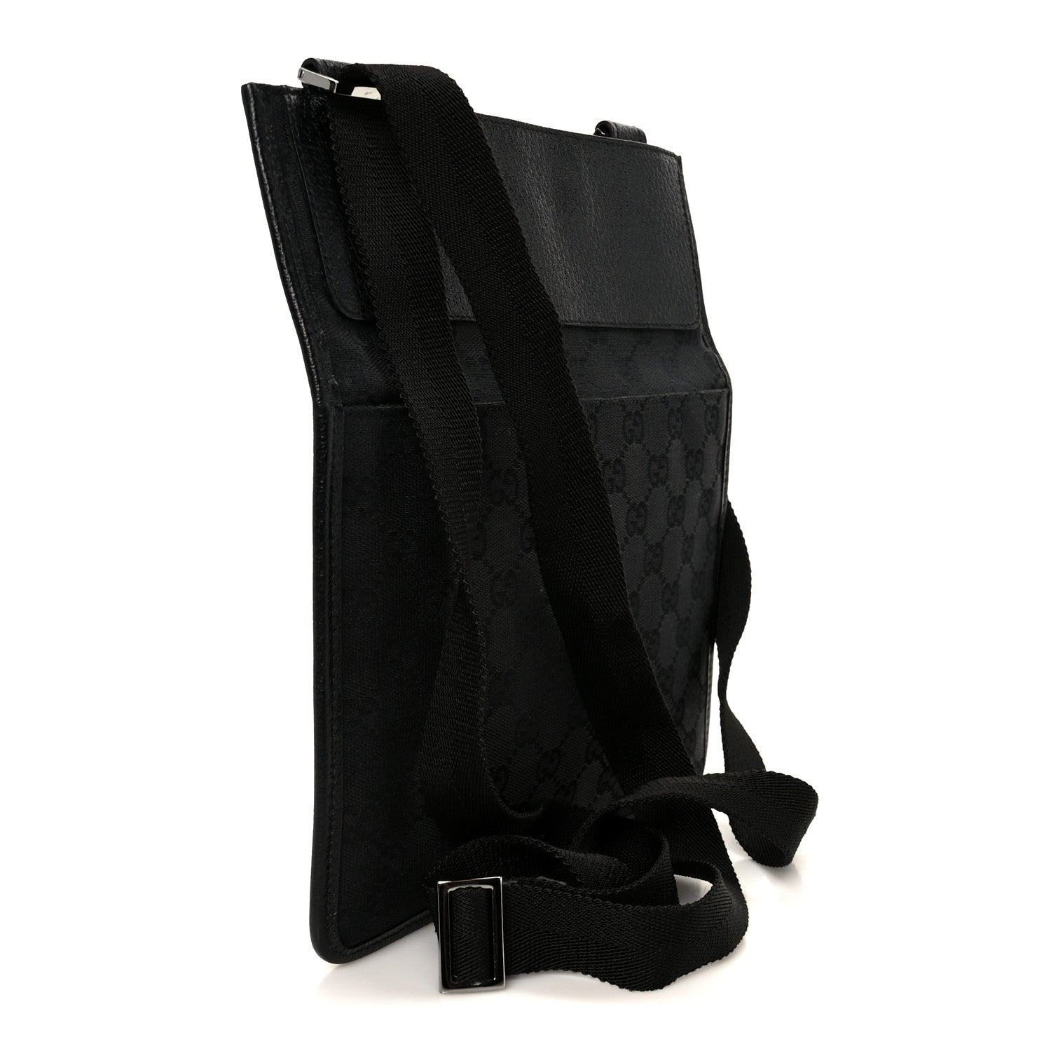 GG Monogram Messenger Crossbody Bag Black