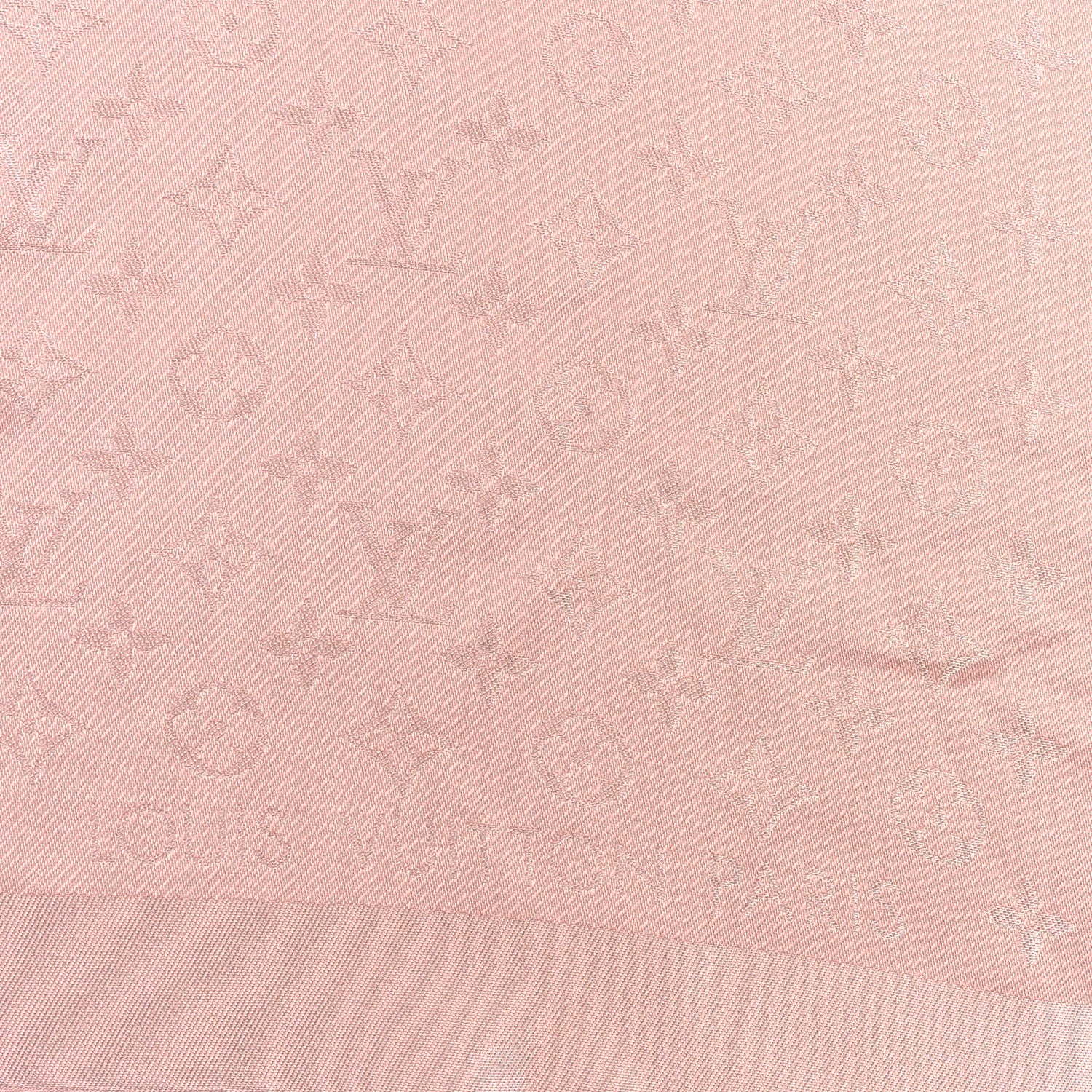Silk Lurex Wool Monogram Shine Shawl Rose Velours