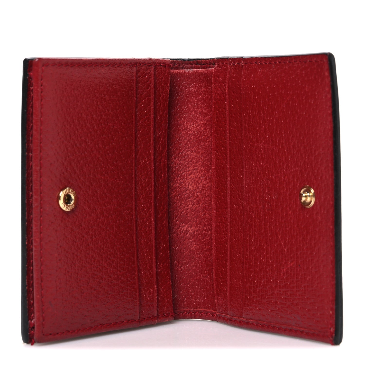 GG Supreme Monogram Tian Card Case Beige Multicolor Red