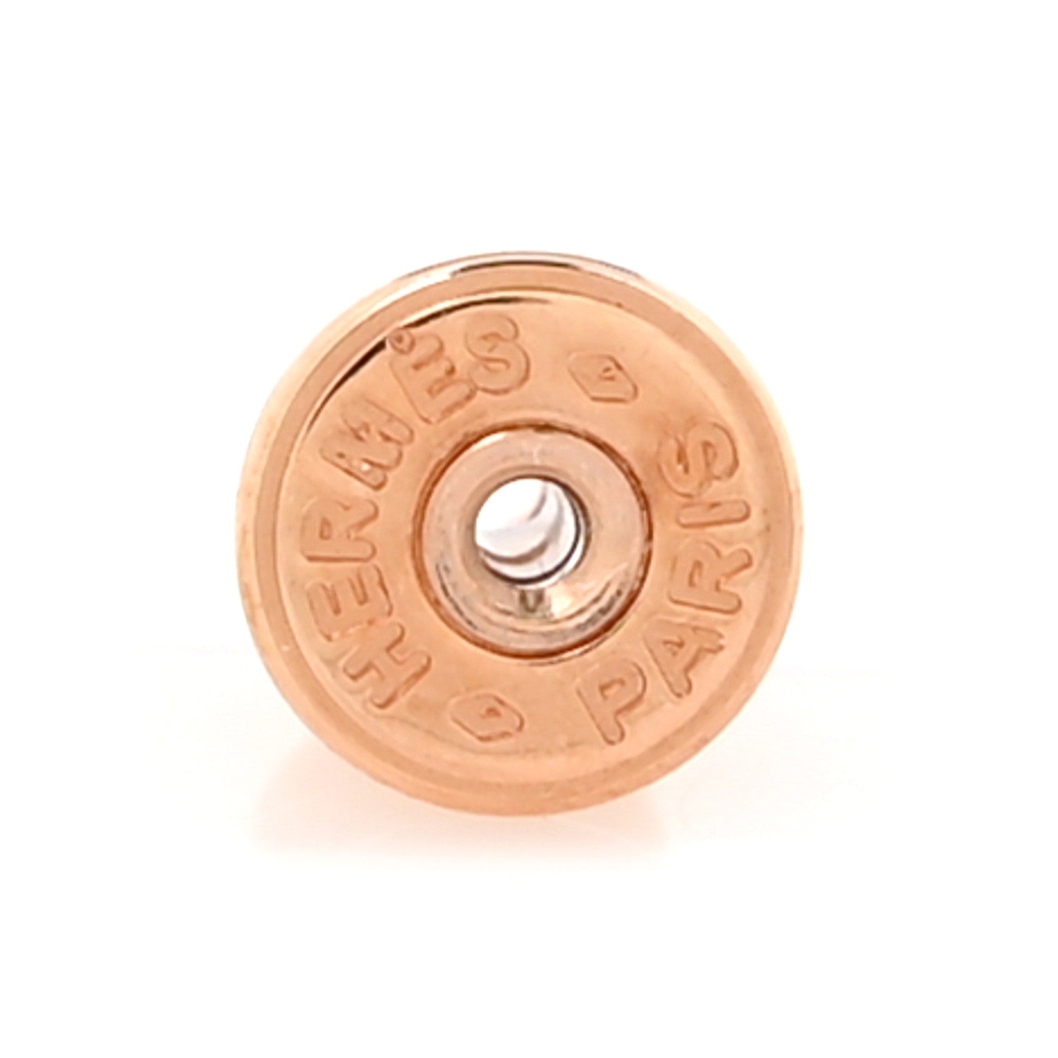 Rose Gold Lacquered Mini Pop H Earrings  Marron Glace