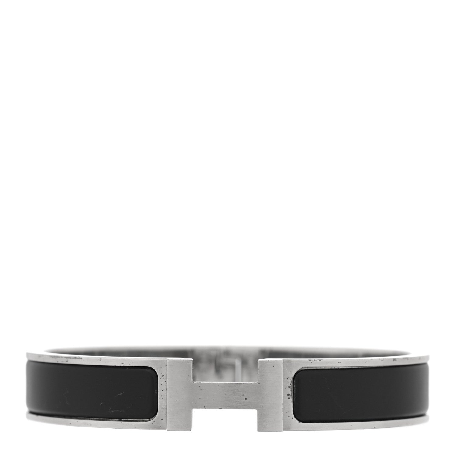 Matte Enamel Narrow Clic Clac HH Bracelet GM Black