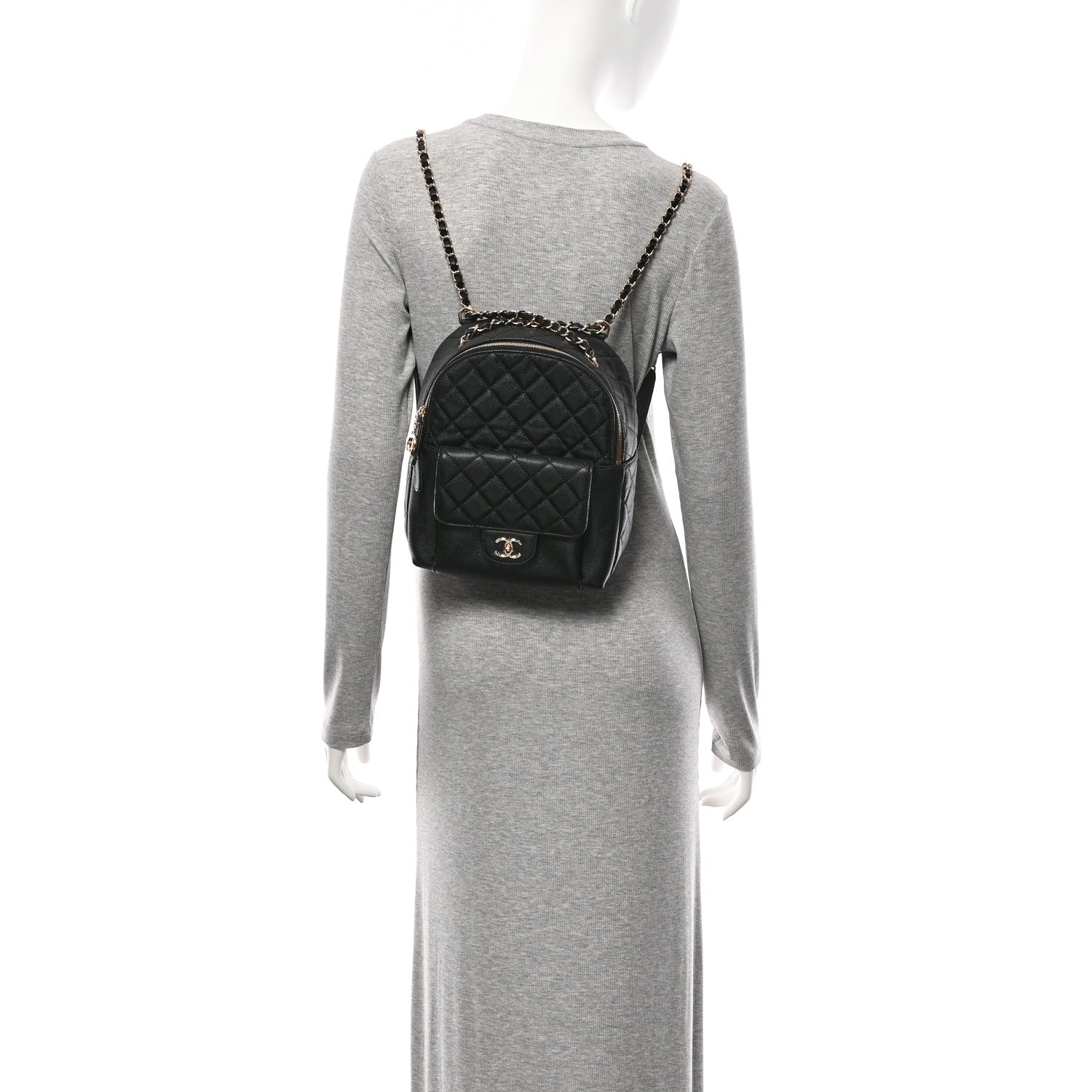 Caviar Quilted Large CC Day Backpack Black