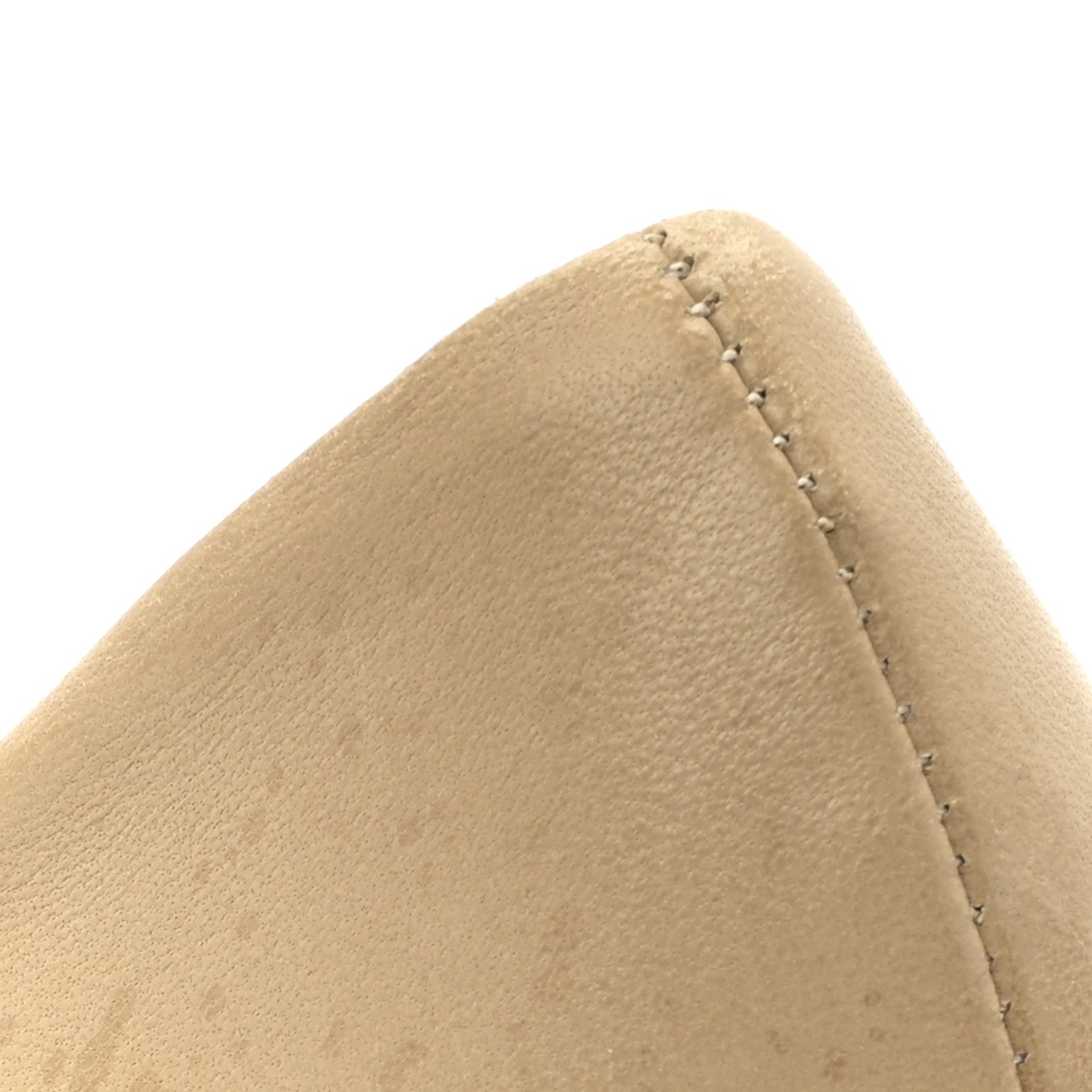 Calfskin Chain Peep Toe Wedge Pumps 39 Beige