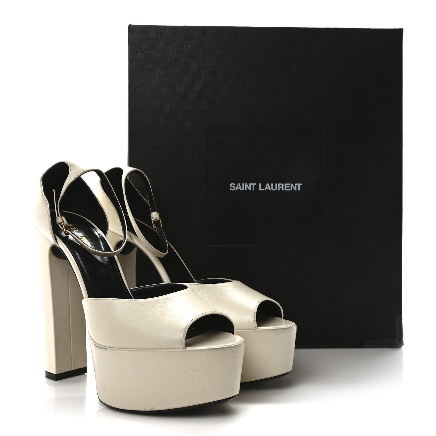 Goatskin Belfagor Jodie 95 Platform Sandals  41 Pearl