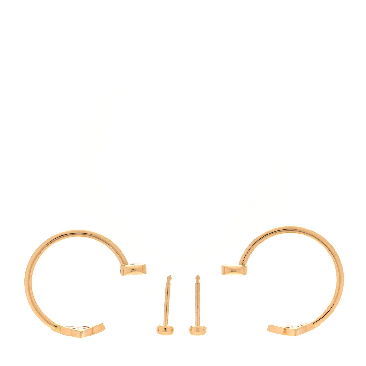 18K Yellow Gold Diamond Small Idylle Blossom Hoop Earrings