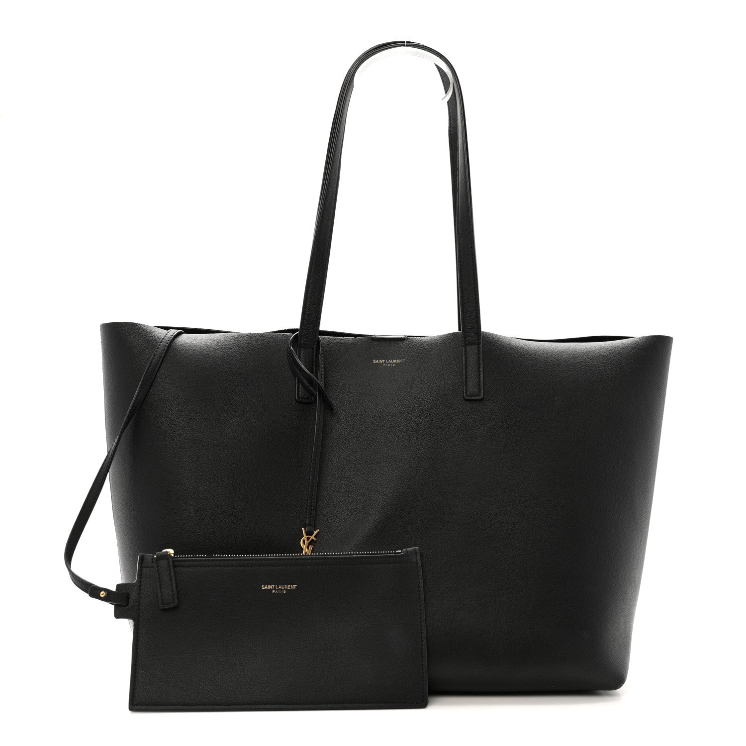 Calfskin Large Shopping Tote Black