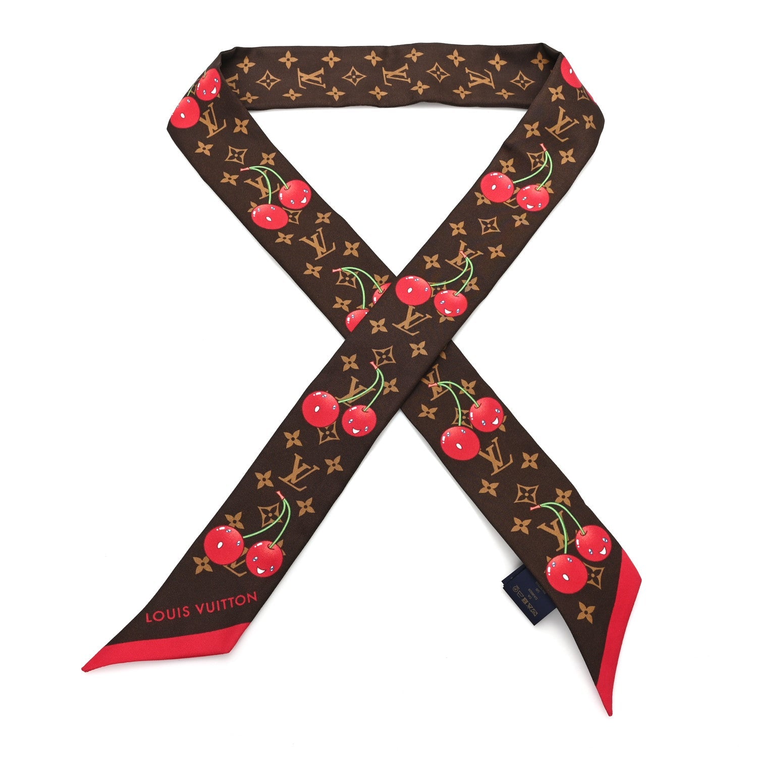 LV X TM Silk Monogram Cerises Bandeau Brown