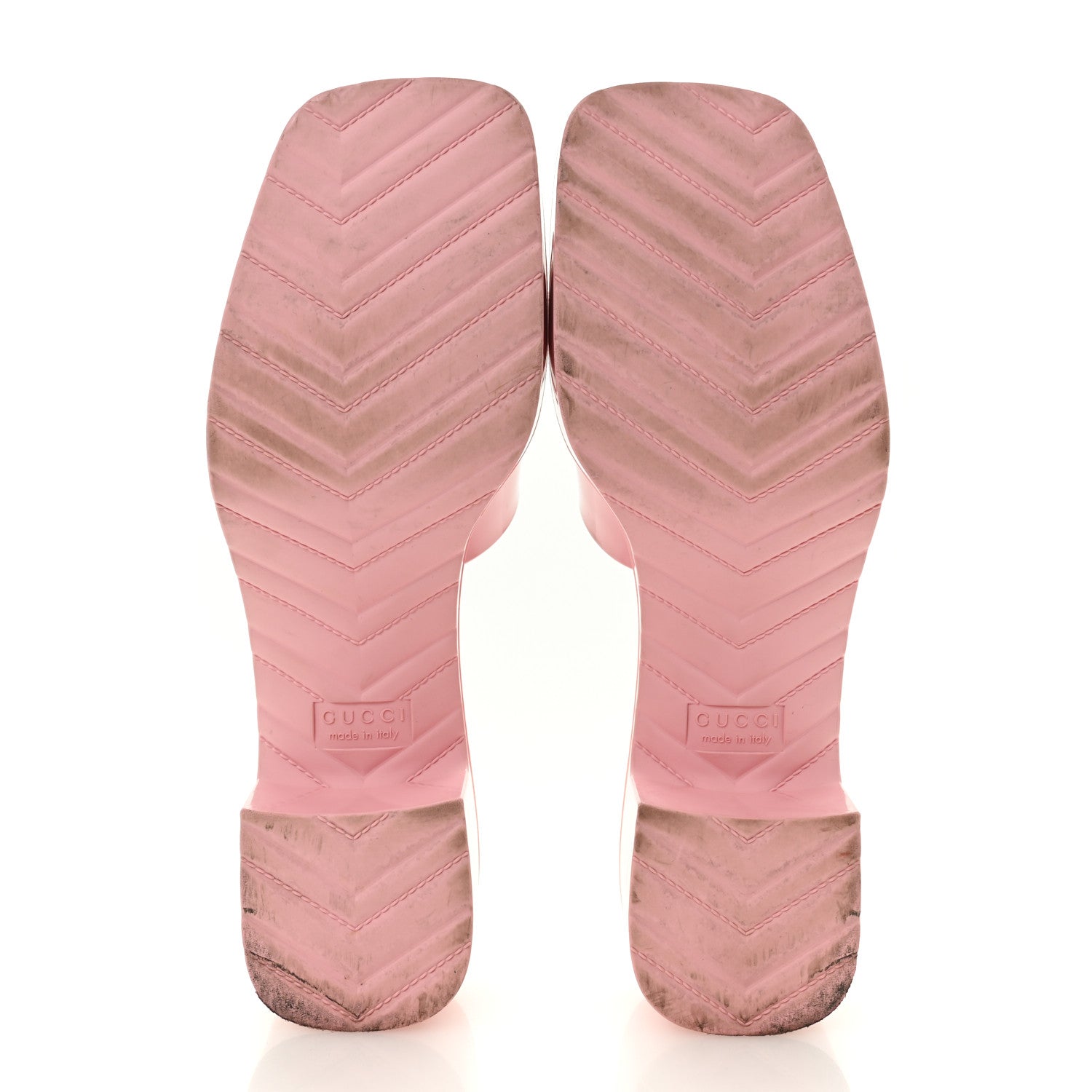 Rubber Gucci Logo Womens Platform 20/60mm Slide Sandals 41 Wild Rose