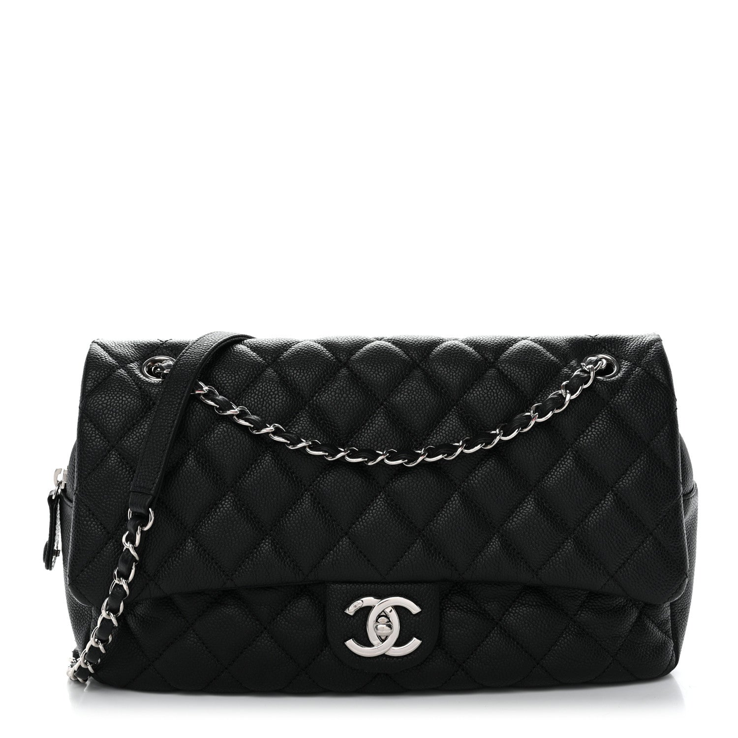 Caviar Quilted Jumbo Easy Flap Black