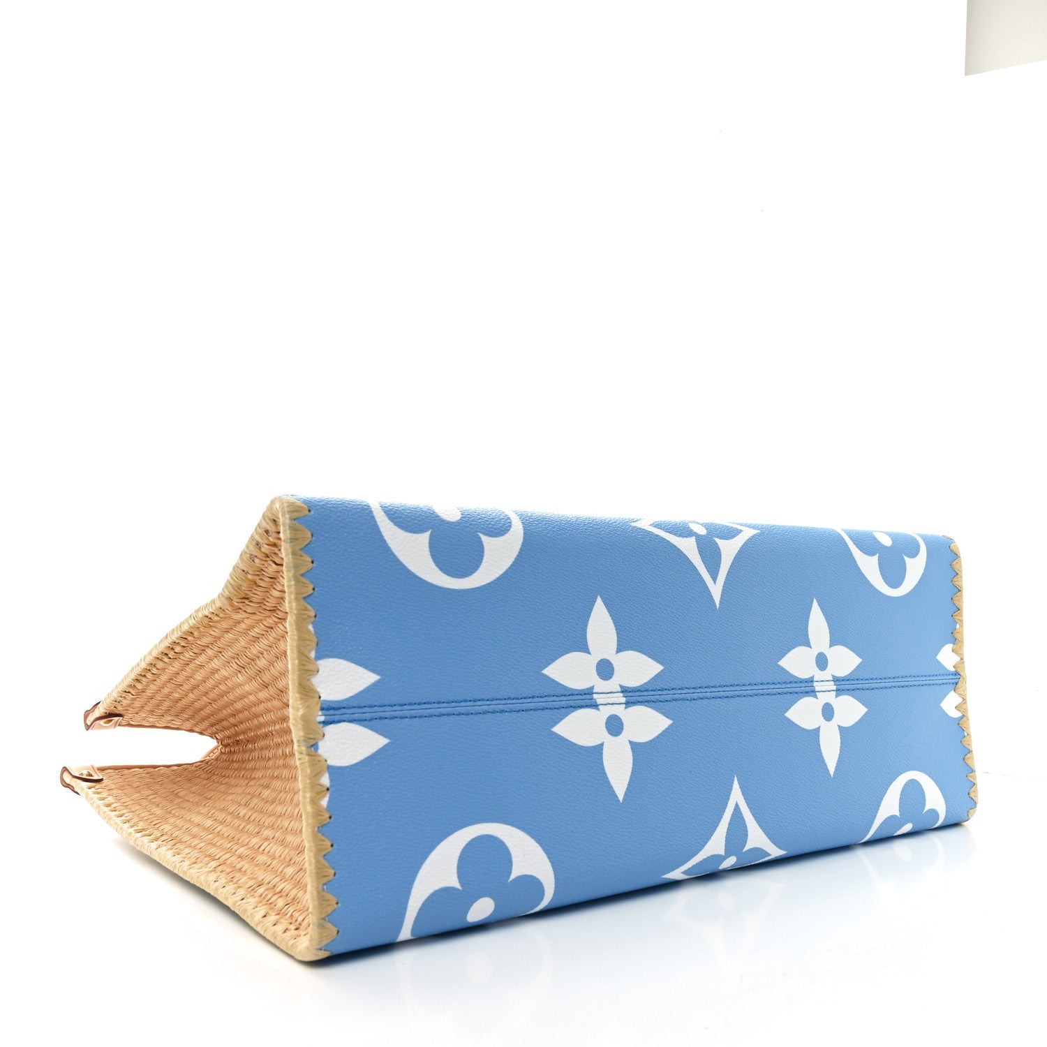 Monogram Giant Raffia Hamptons By The Pool Onthego GM Blue