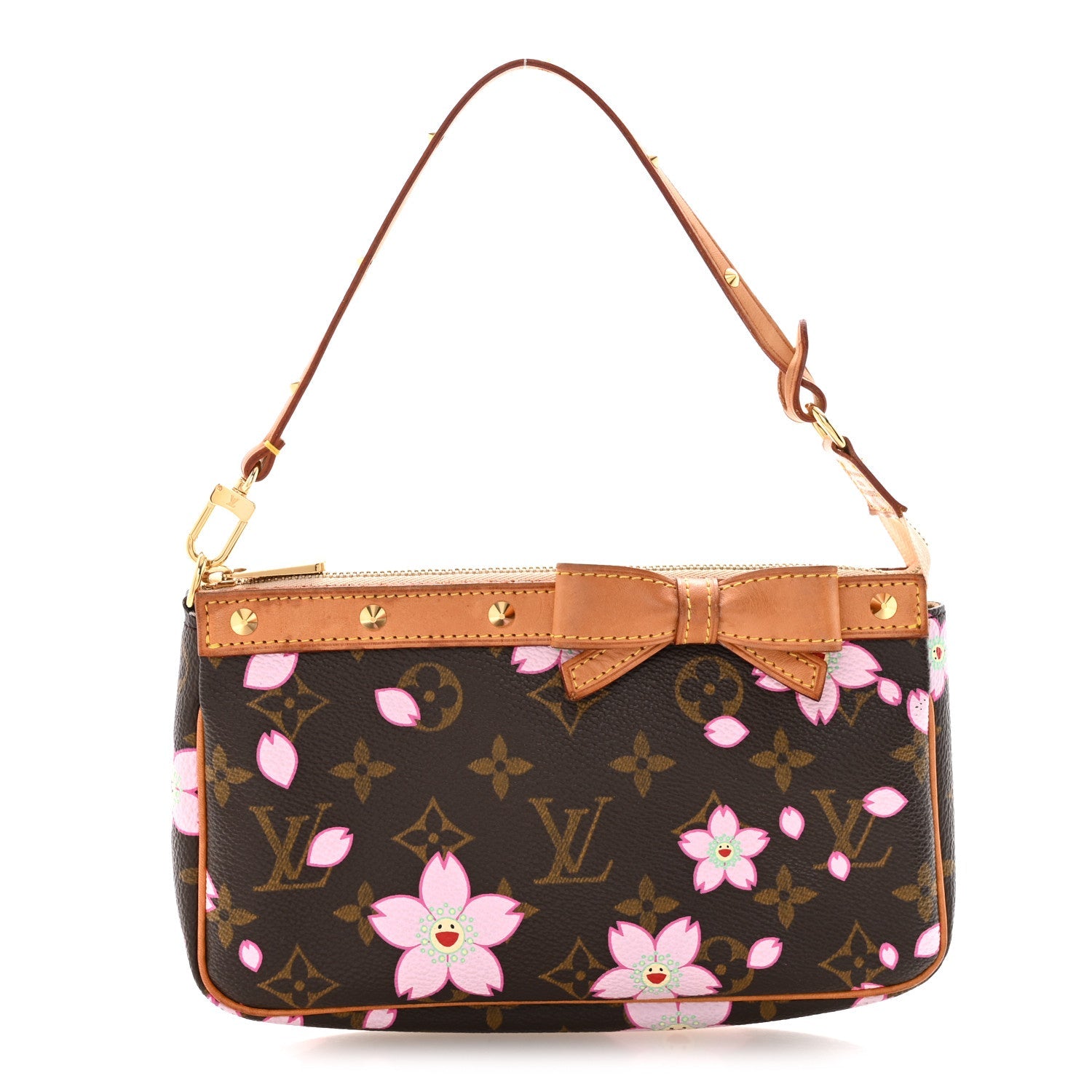 Monogram Cherry Blossom Pochette Accessories Brown