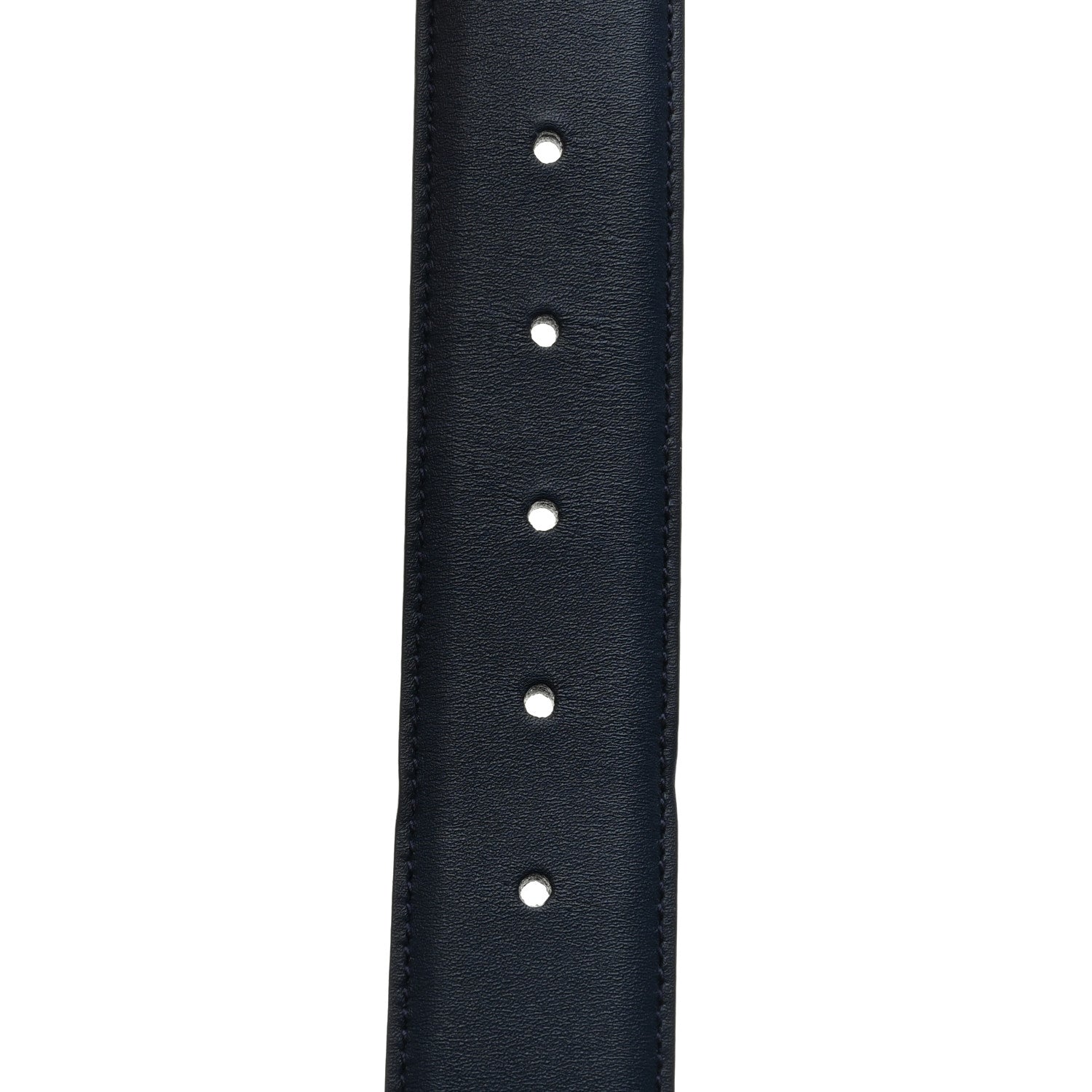 Moon Calfskin Interlocking G 37mm Belt 75 30 Cobalt Blue