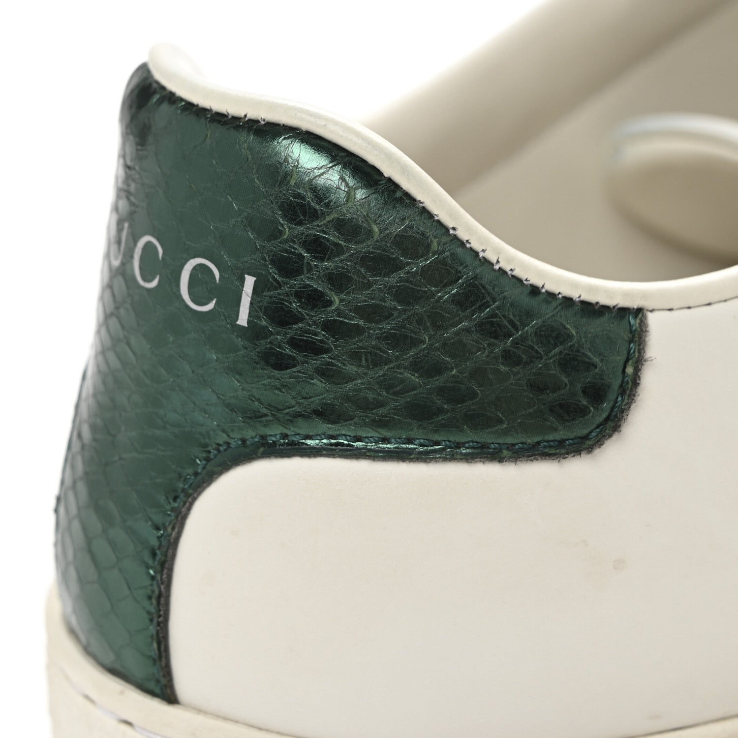 Calfskin Ayers Bee Embroidered Womens Ace Sneakers 36.5 White Green