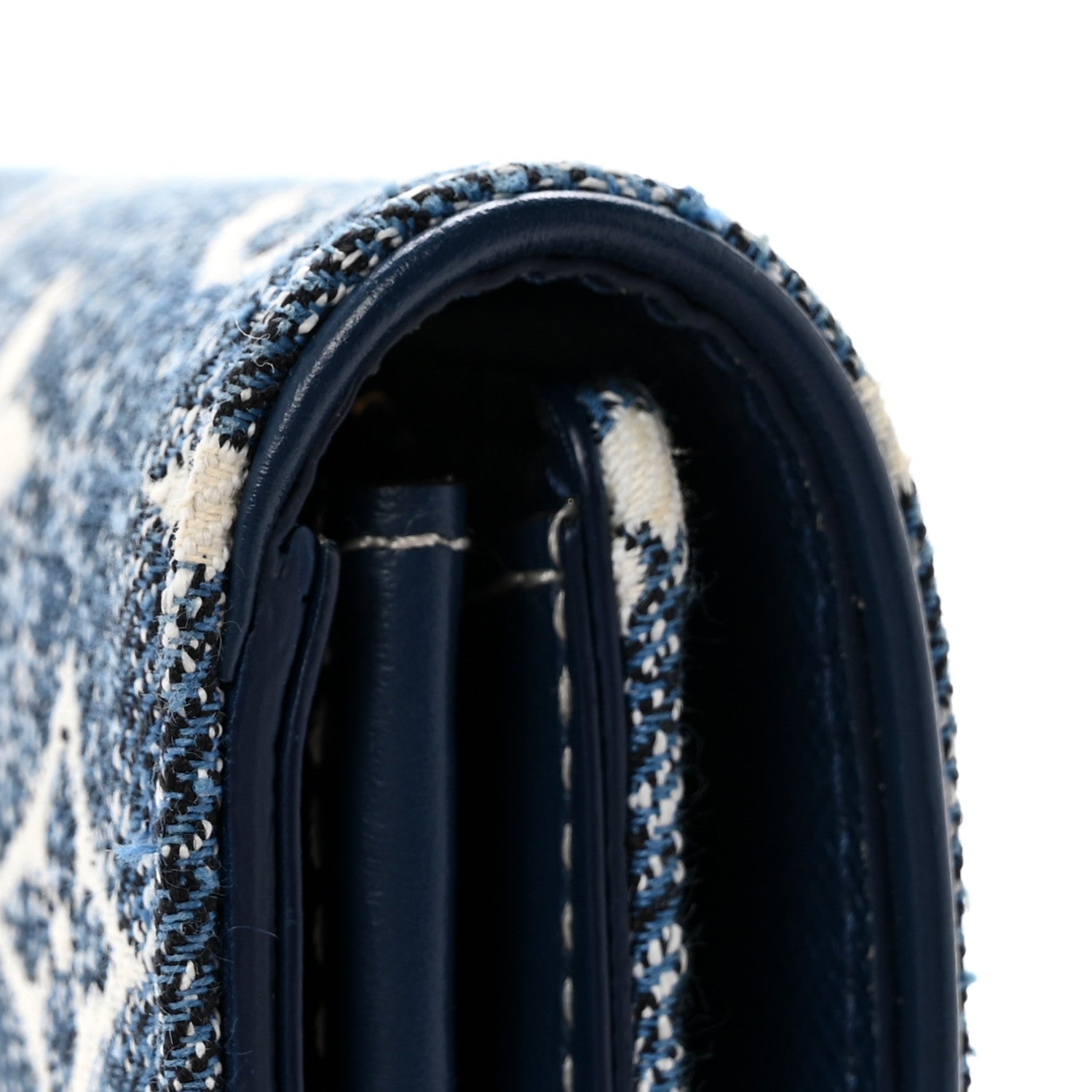 Monogram Jacquard Denim Sarah Wallet Bleu