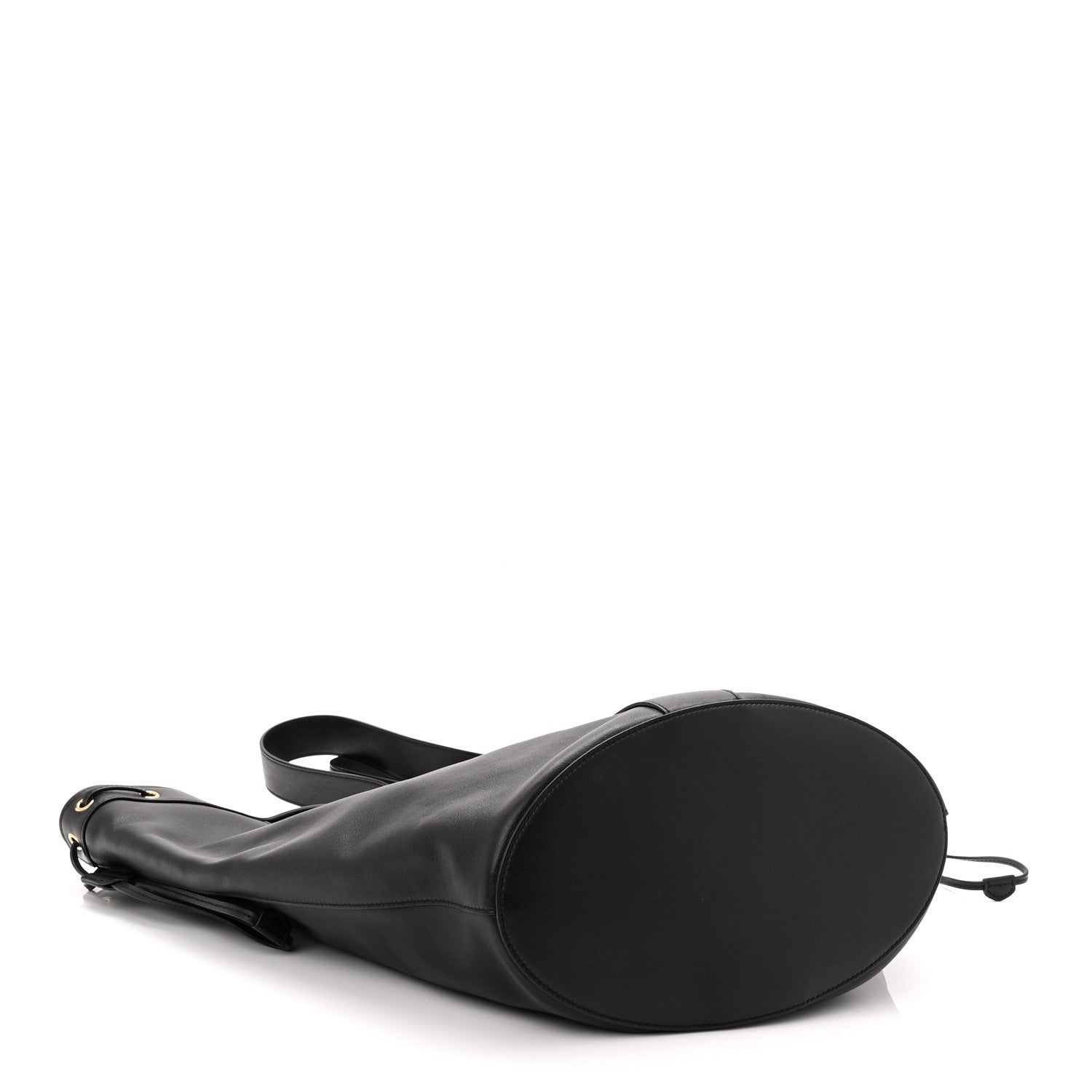 Santorini Lux Calfskin Y Drawstring Tote Black
