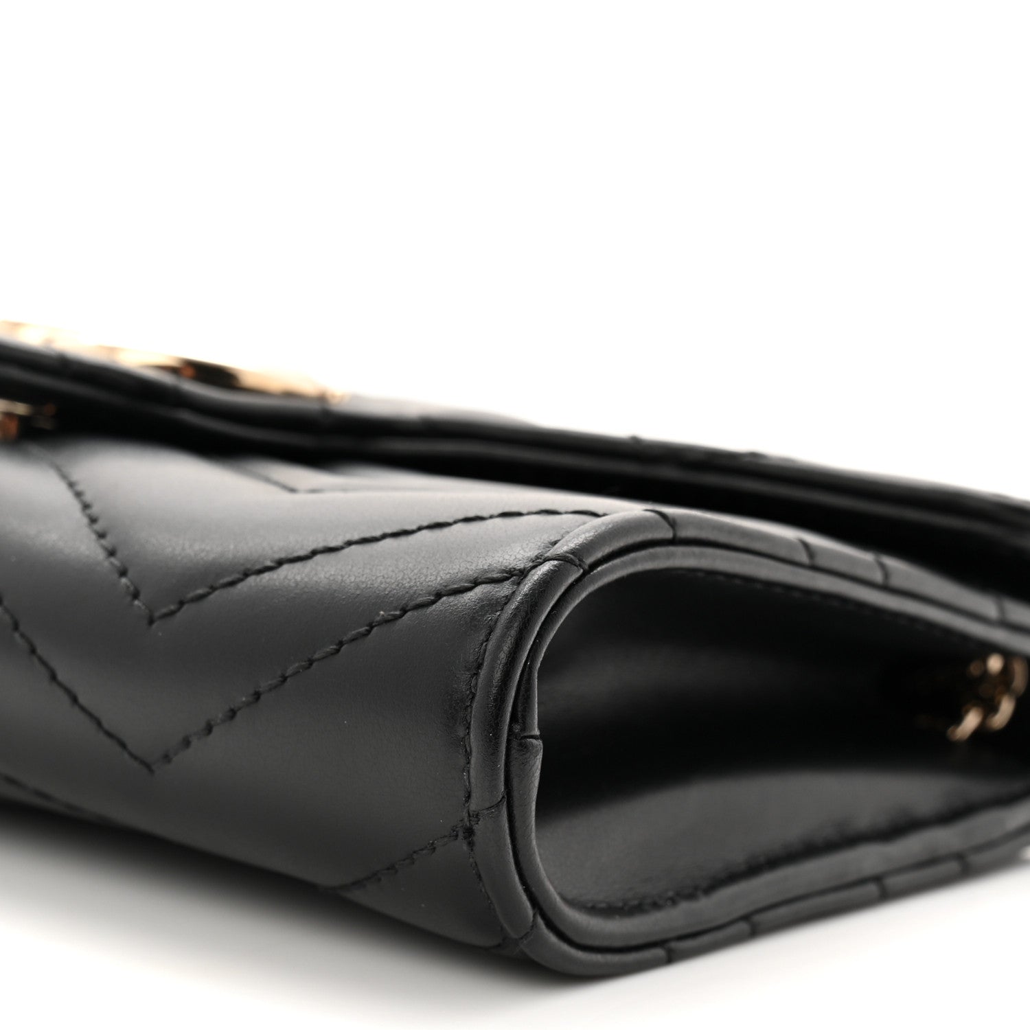 Calfskin Matelasse GG Marmont Wallet on Chain Black