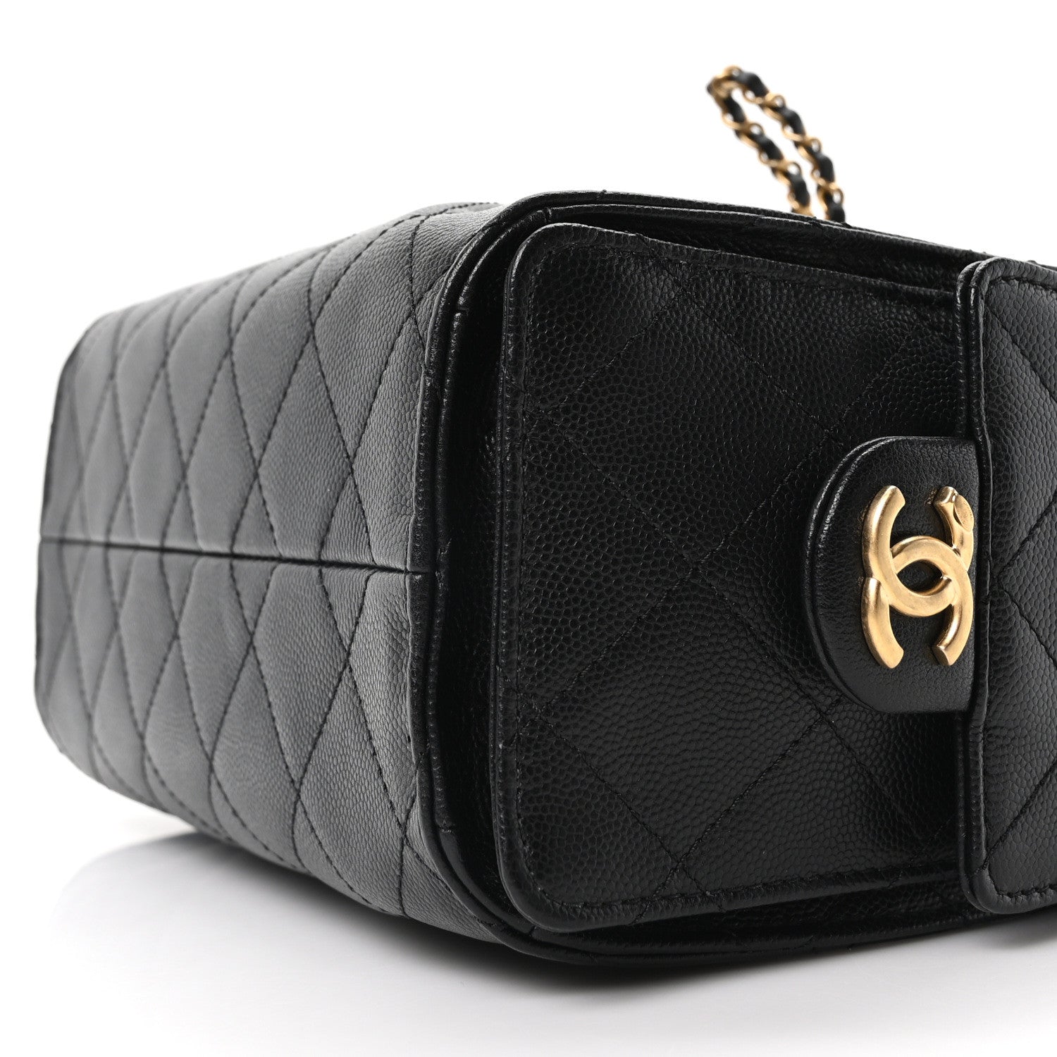 Caviar Quilted Mini Chanel 25 Handbag Black