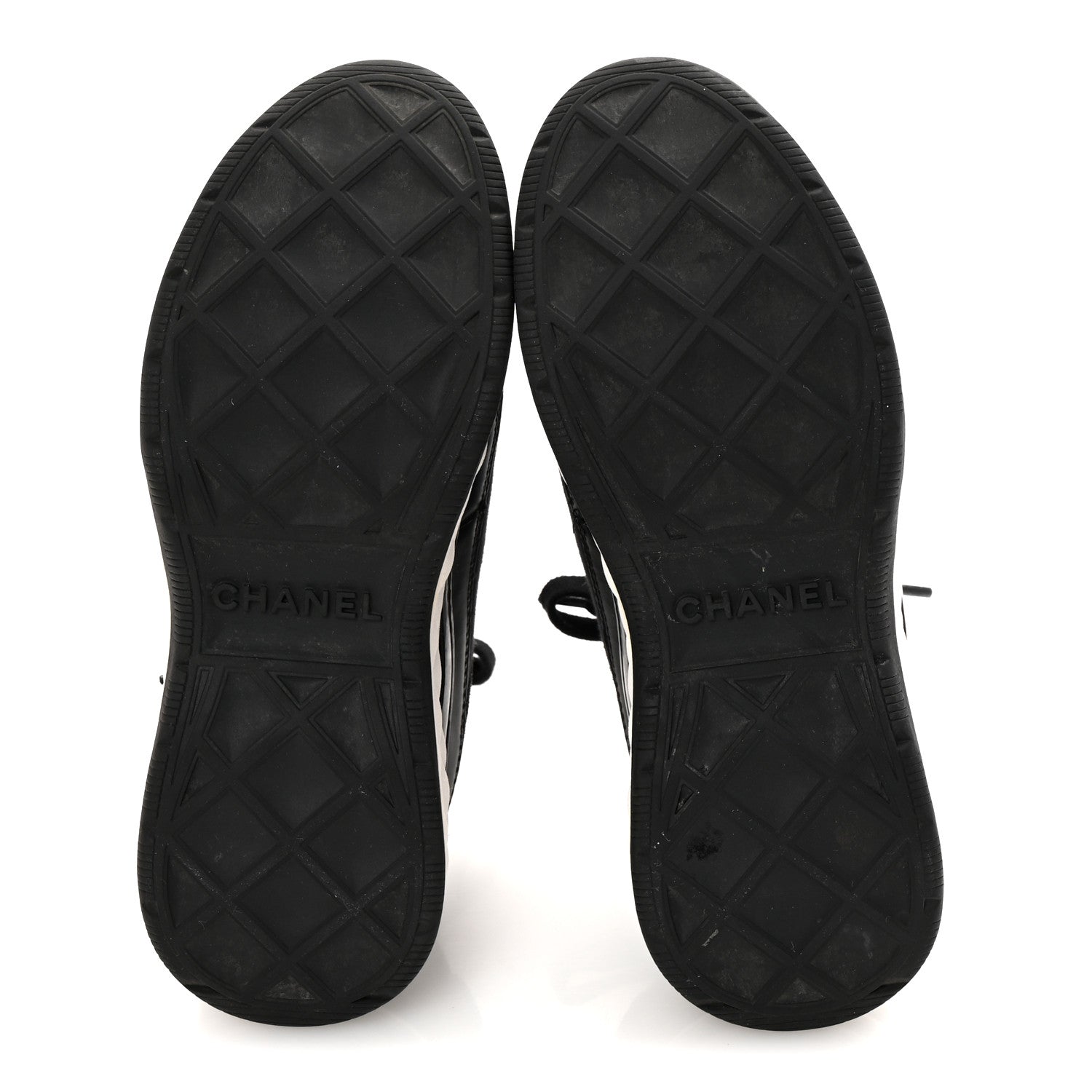 Velvet Calfskin Mixed Fibers CC Sneakers 36 Black