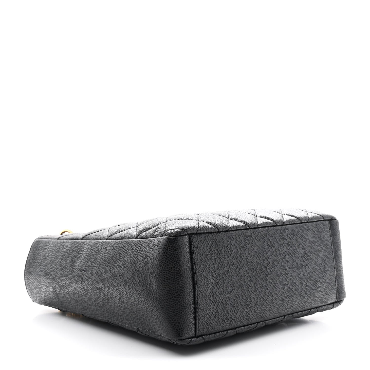 Caviar Quilted Petit Shopping Tote PST Black