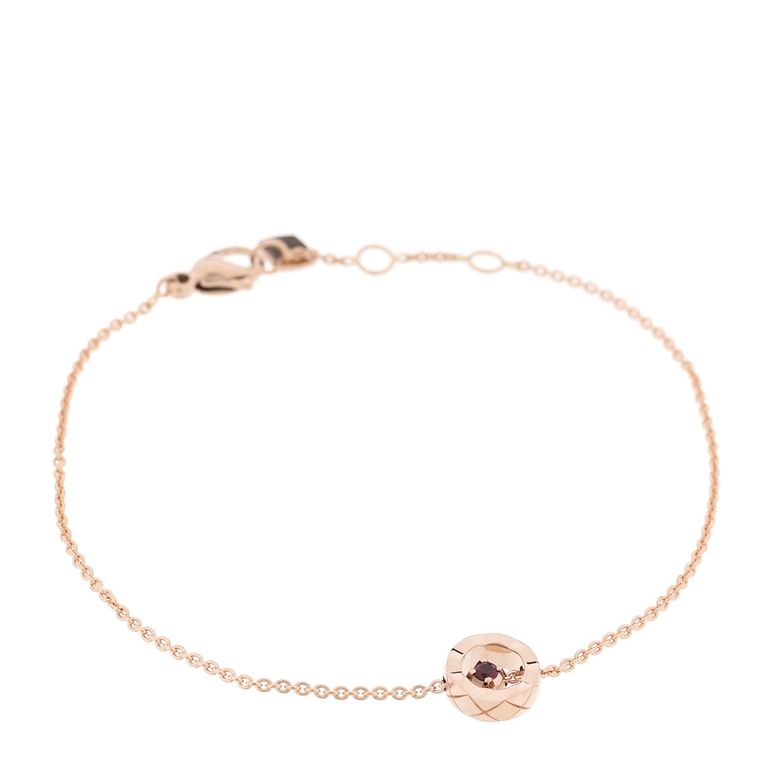 18K Beige Gold Ruby Coco Crush Station Bracelet