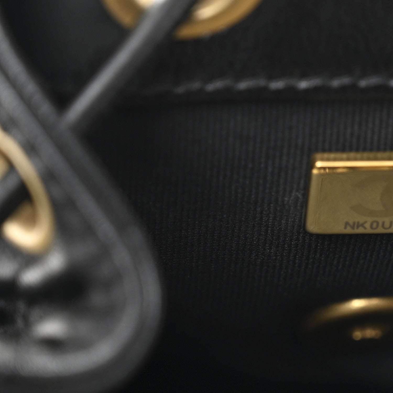 Lambskin Quilted Logo Mini Backpack Black