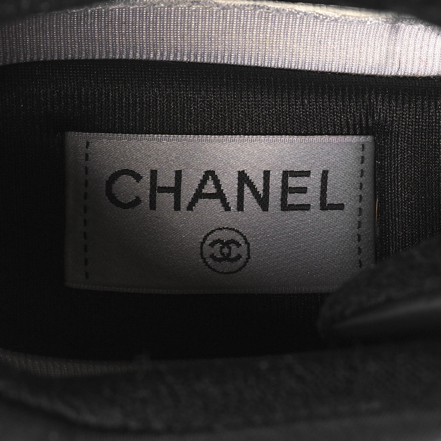 Nylon Calfskin Suede CC Sneakers 39 Black