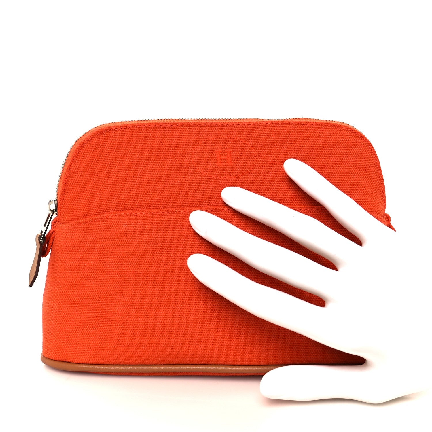 Cotton Canvas Mini Mini Bolide Travel Cosmetic Pouch Feu