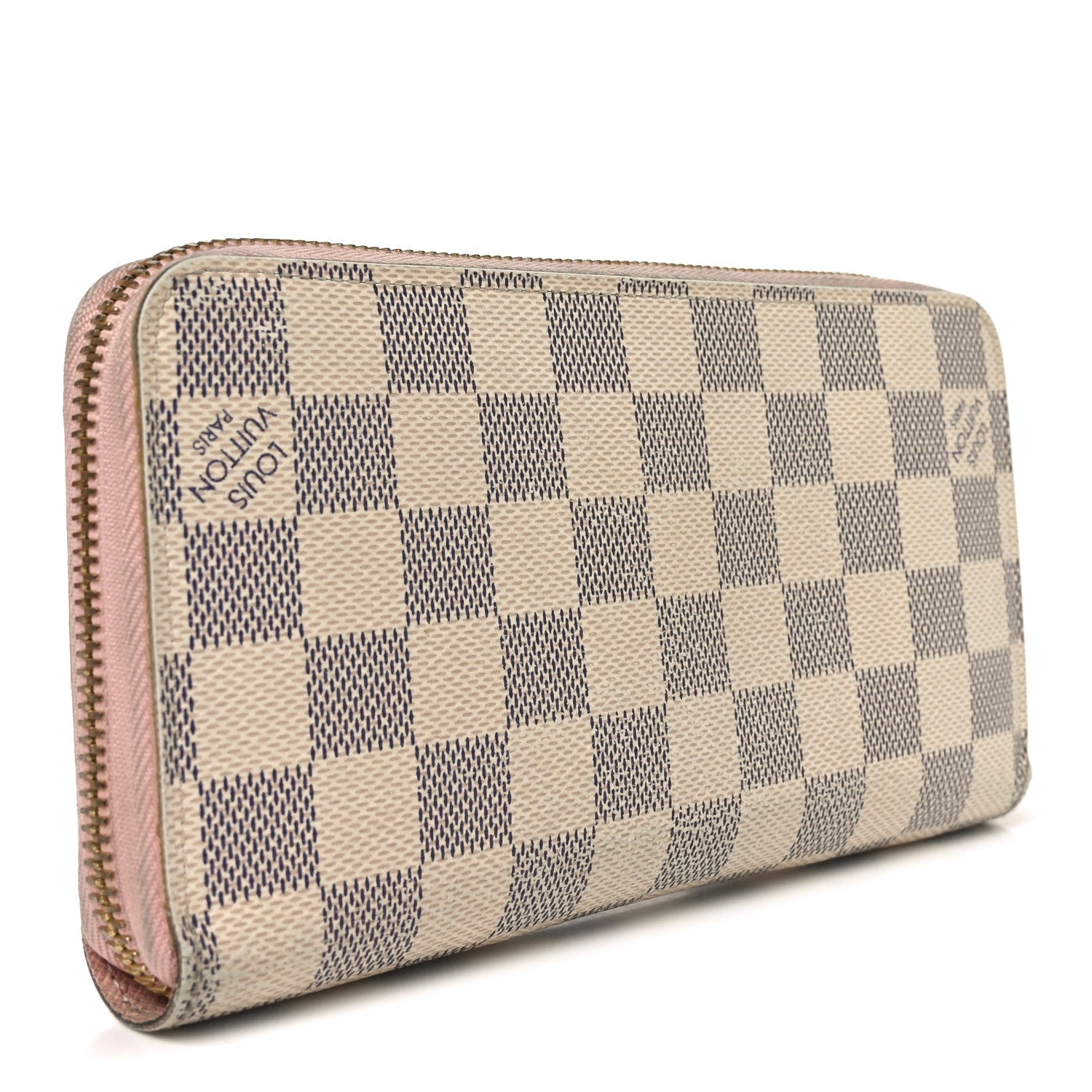 Damier Azur Zippy Wallet Rose Ballerine