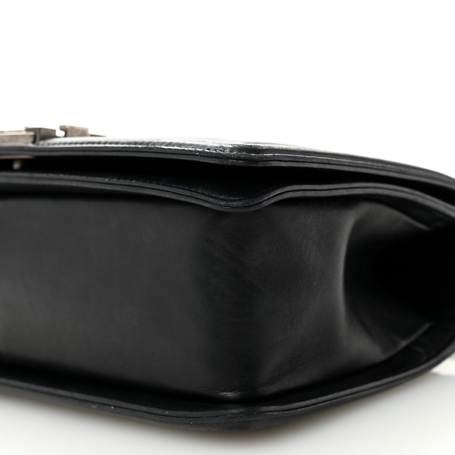 Lambskin Quilted Medium Boy Flap Black